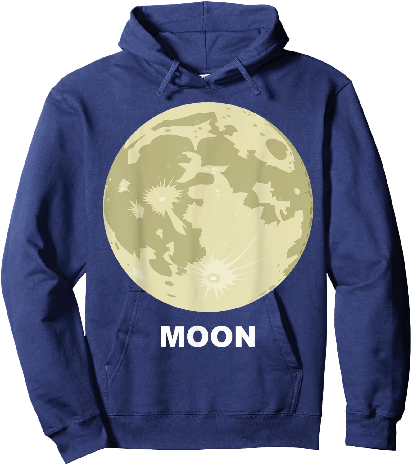 Solar System Group Costumes - Giant Earth's Moon Costume Hoodie - Hoodie | Navy