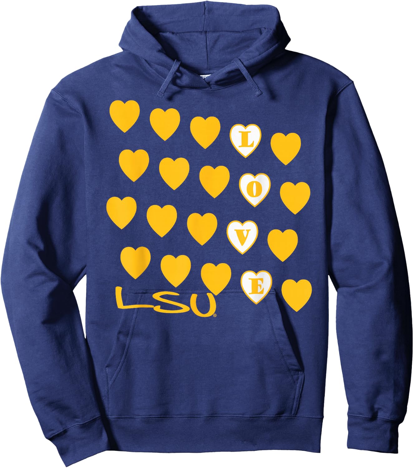 LSU Tigers Valentine Love Purple Officially Licensed Hoodie - Hoodie | Navy