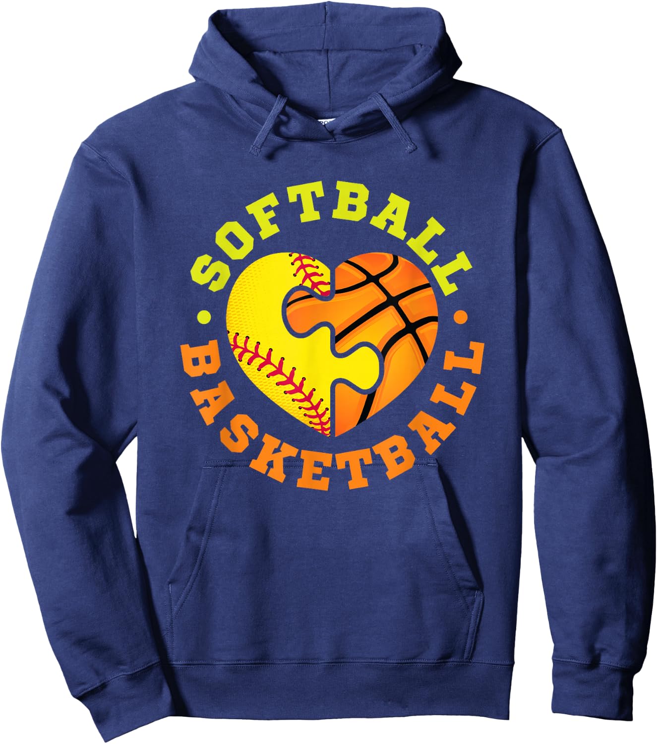 Softball Basketball Hoodie - Hoodie | Navy