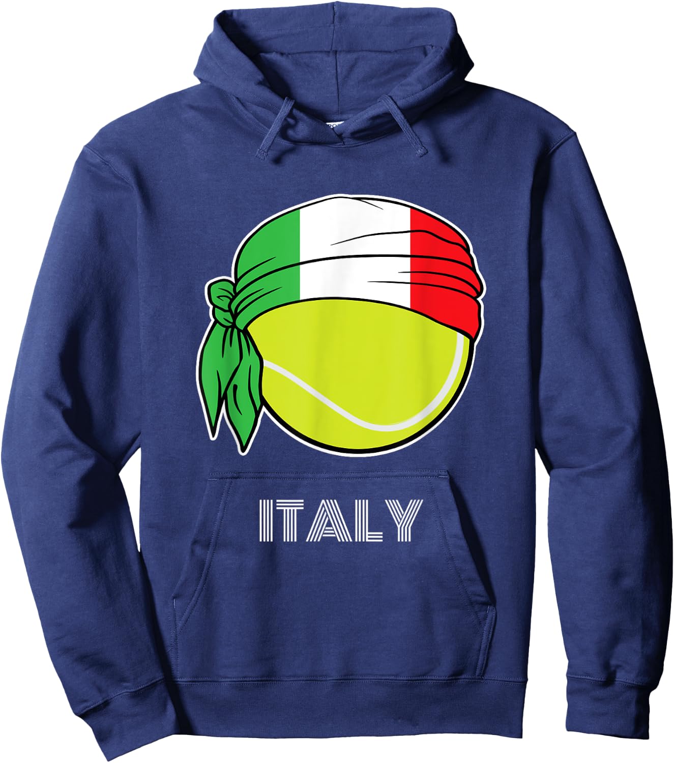 Italy Tennis Shirt for Italian Players, Italy Tennis Hoodie - Hoodie | Navy