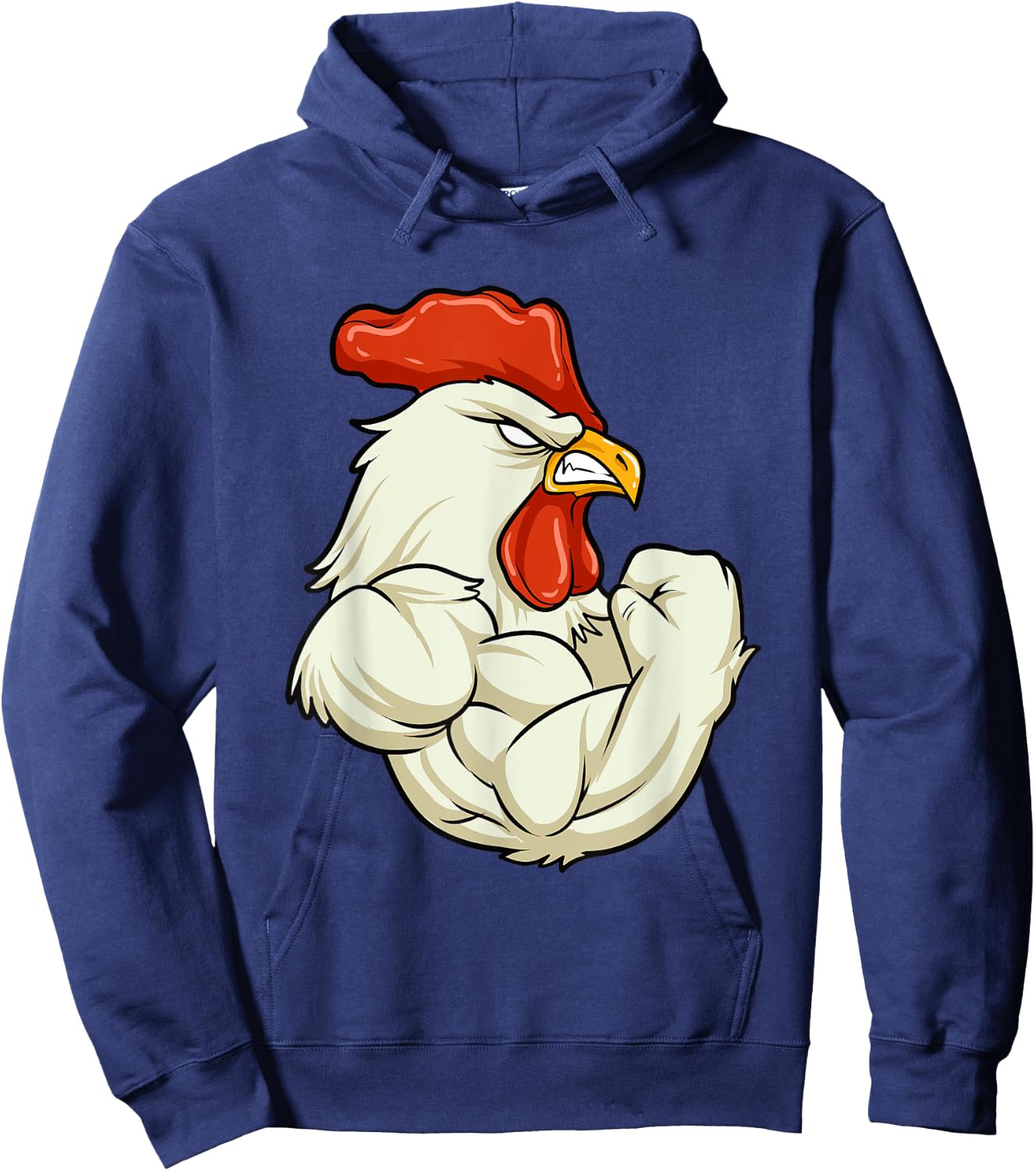 Rooster At The Gym - Muscle Fitness Training Bodybuilder Hoodie - Hoodie | Navy