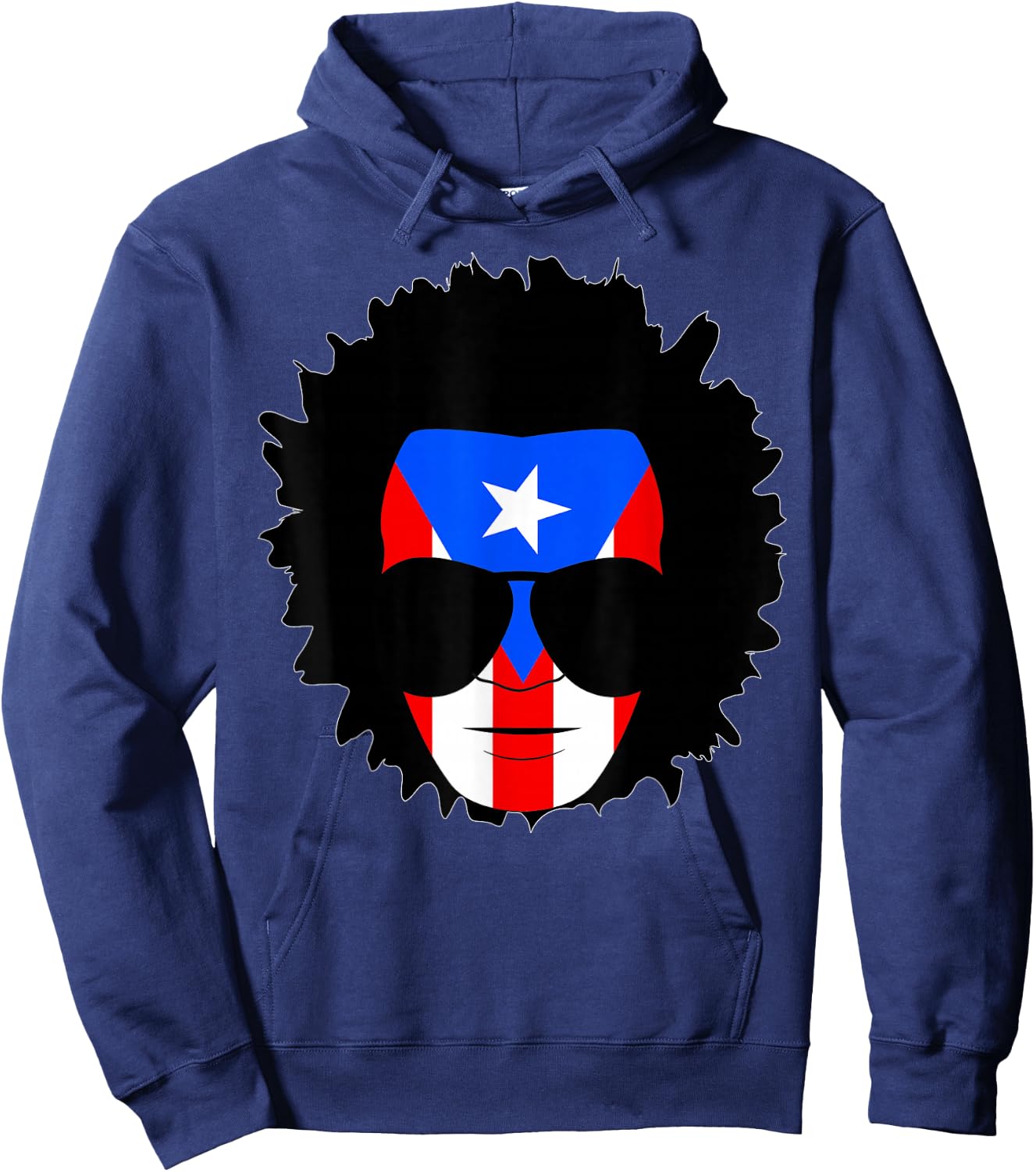 Afro Boricua Afro Latino Afro Puerto Rico Shirt Hoodie - Hoodie | Navy