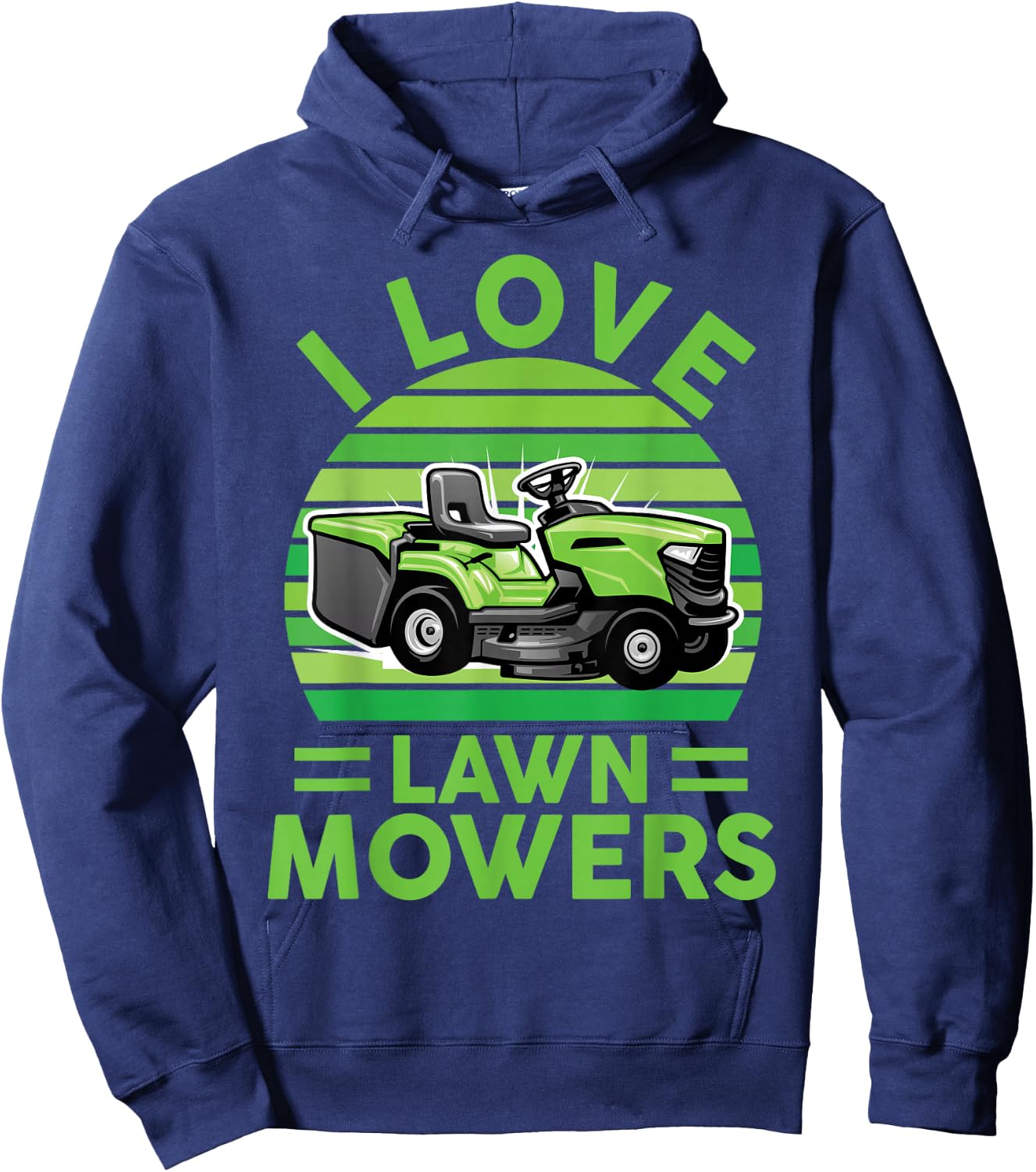 Boys I Love Lawnmower Funny Lawn Mowing Gardener Kid Toddler Hoodie - Hoodie | Navy