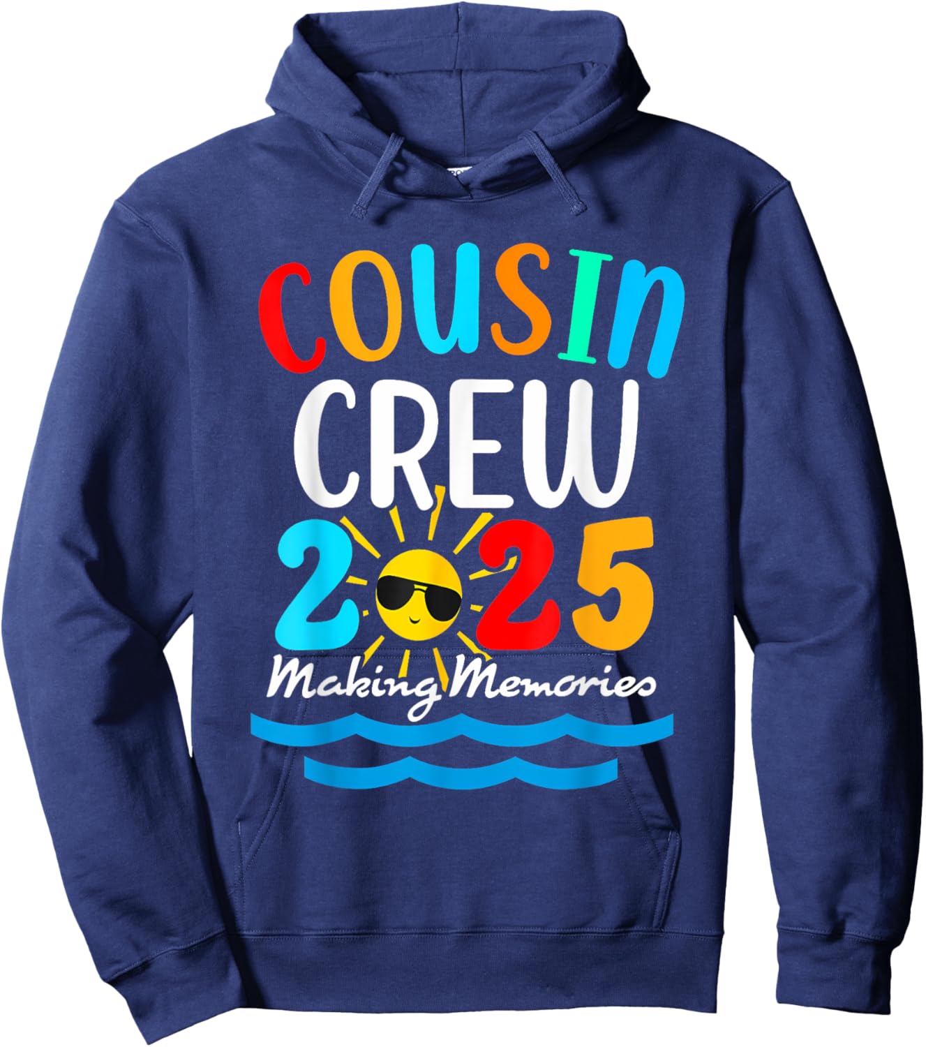 Cousin crew 2025 Summer Vacation Beach Family Trips Matching Hoodie - Hoodie | Navy