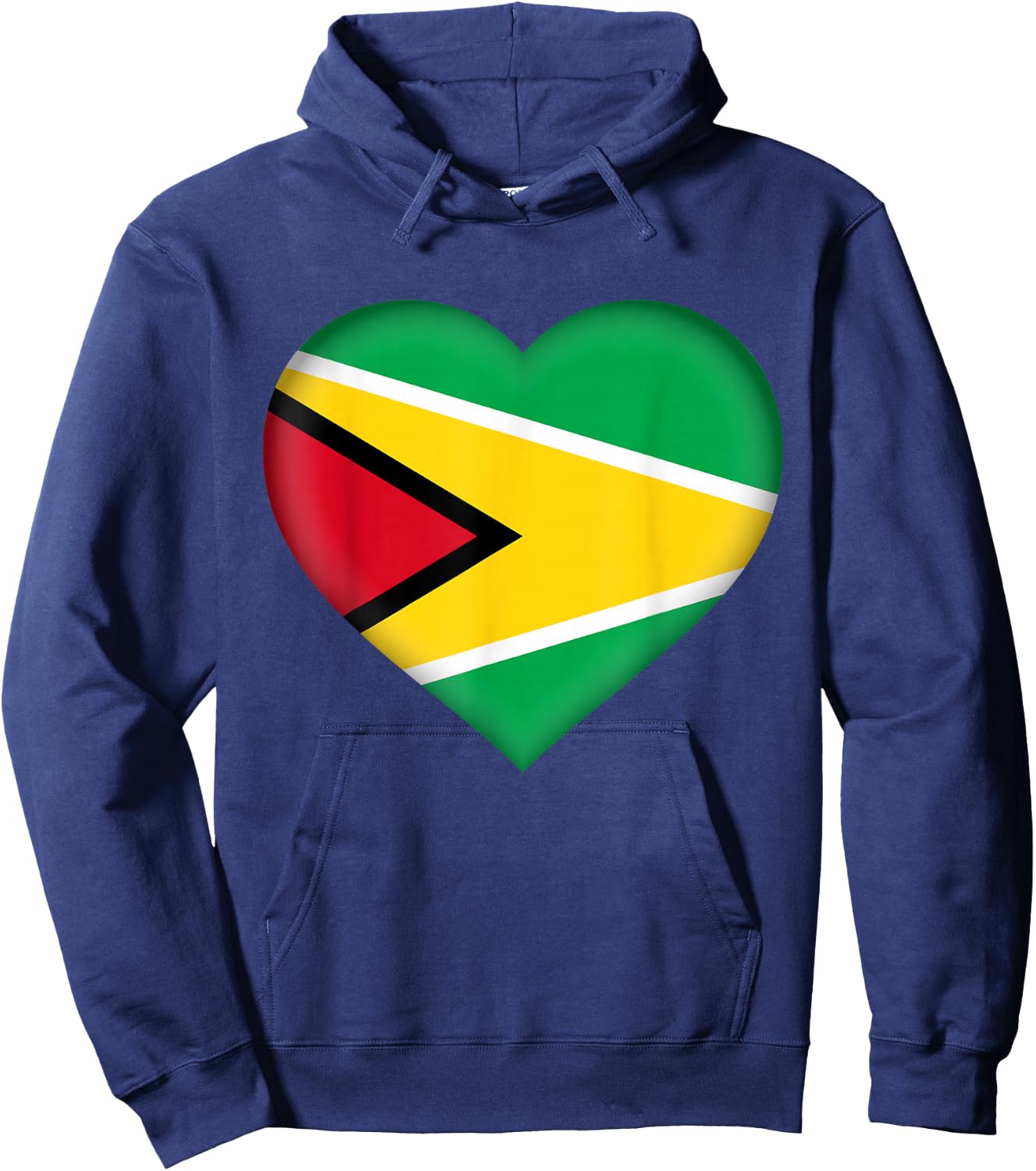 I Love Guyana | Guyanese Flag Heart Outfit Hoodie - Hoodie | Navy