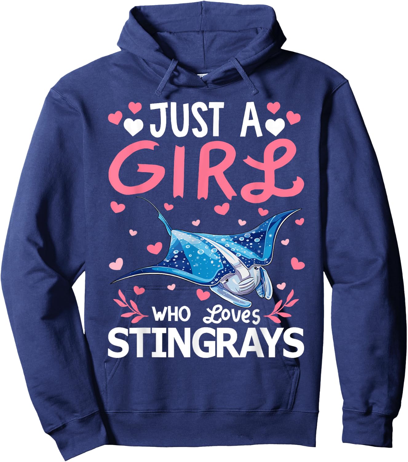 Stingray Fish Lover Just A Girl Who Loves Stingrays Hoodie - Hoodie | Navy