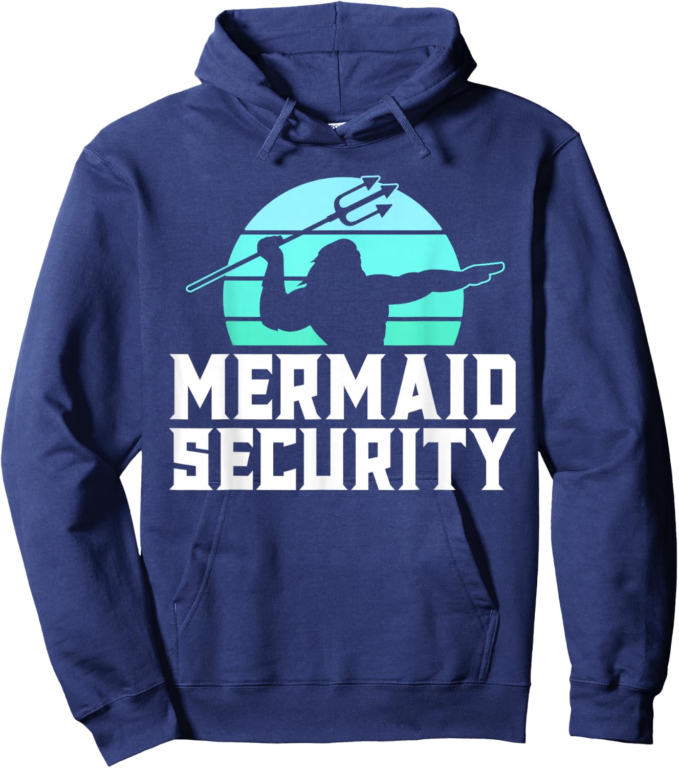 Mermaid Security Vintage Water Polo Shirts Men Swim Gift Hoodie - Hoodie | Navy