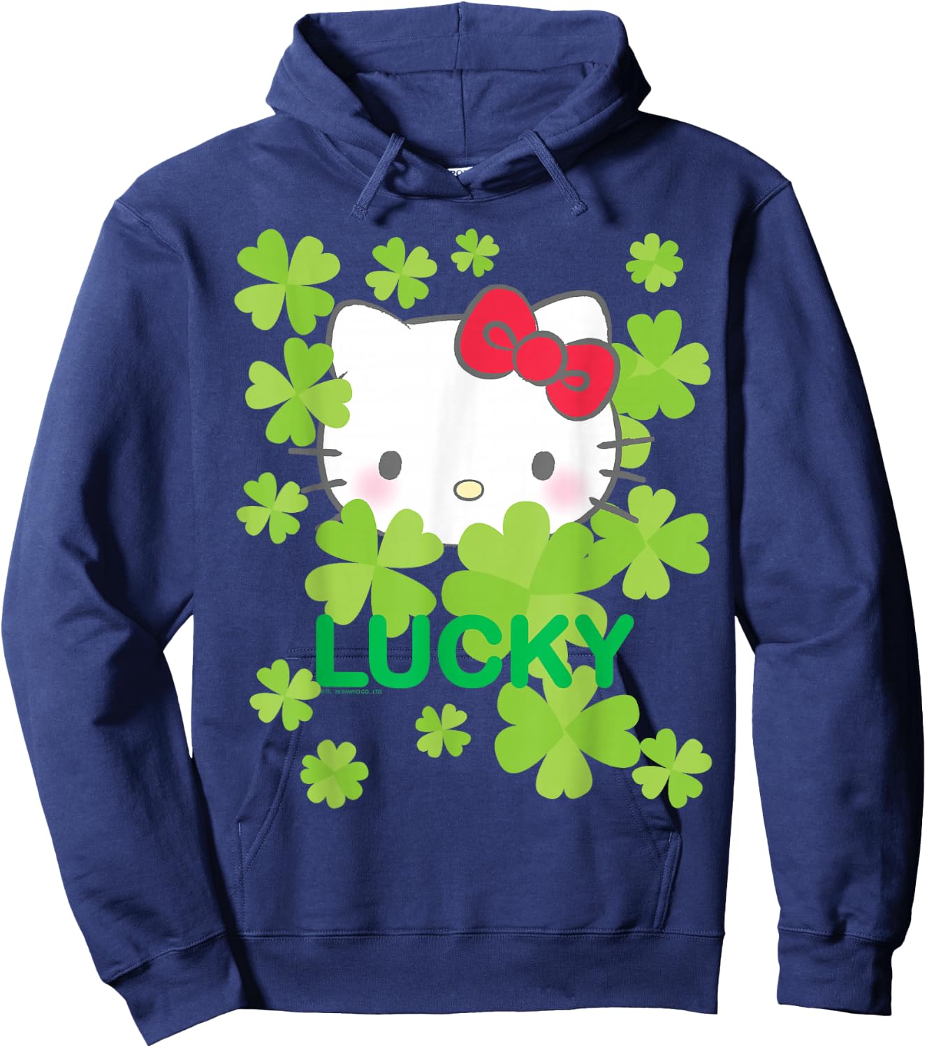 Hello Kitty Lucky Clover St. Patrick's Day Shirt Hoodie - Hoodie | Navy