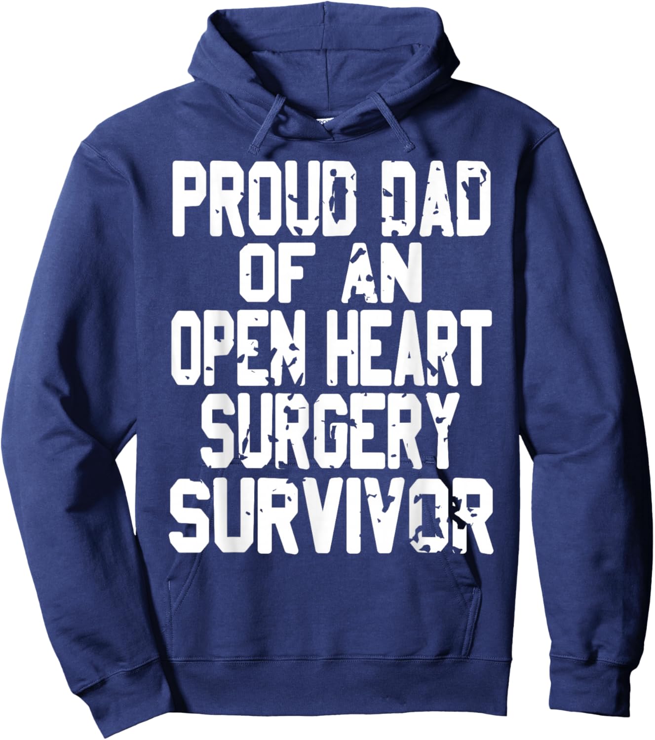 Proud Dad of Open Heart Surgery Survivor Pride Hoodie - Hoodie | Navy