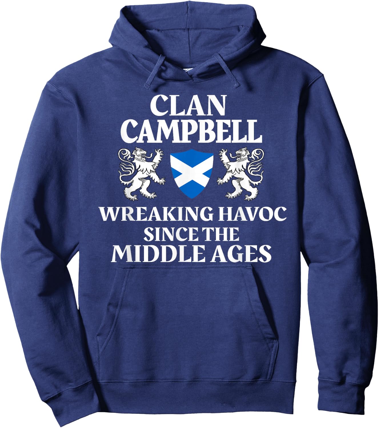 Campbell Scottish Family Clan Scotland Name Lion Hoodie - Hoodie | Navy