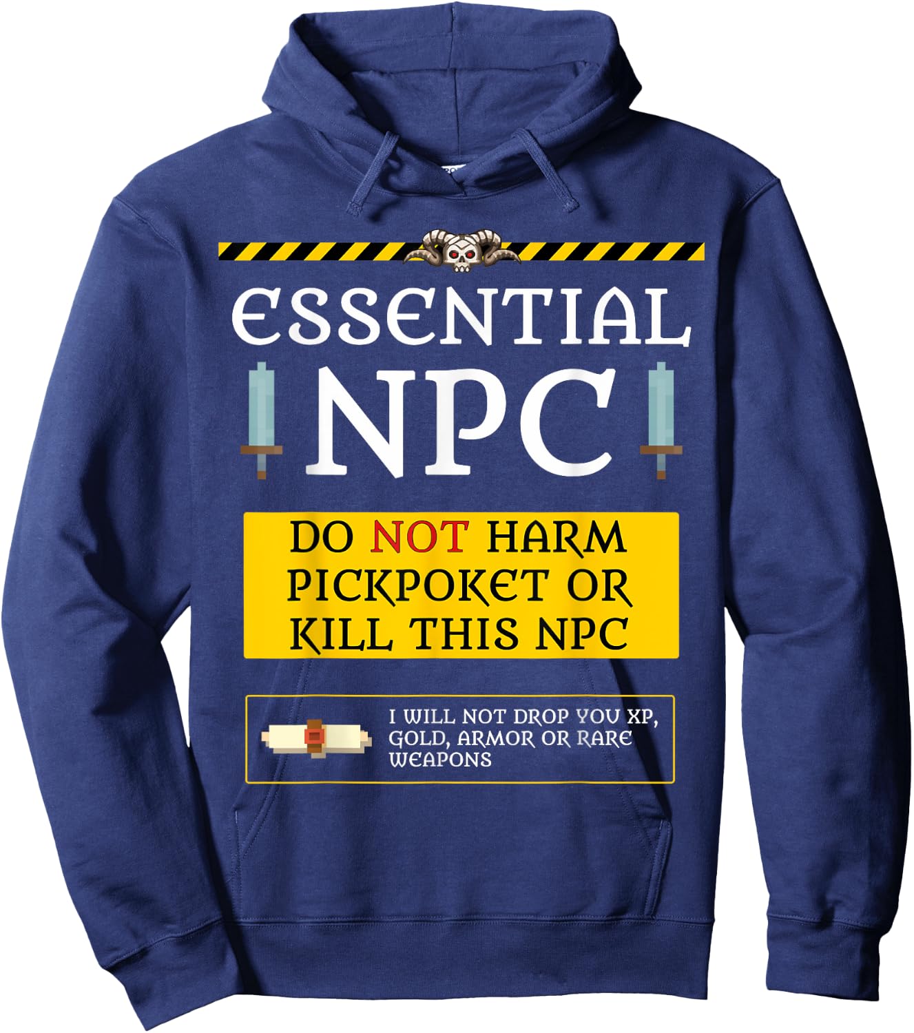 Funny Essential NPC Do Not Harm Humor Shirt Hoodie - Hoodie | Navy