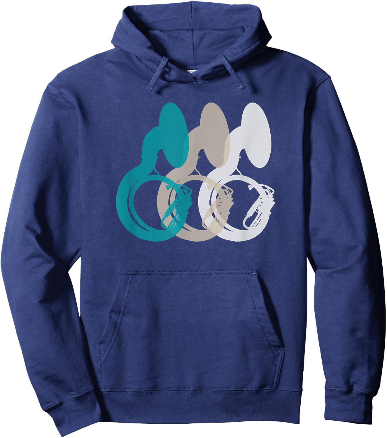 Retro Sousaphone Tuba Shirt Music Brass Band Gift Hoodie - Hoodie | Navy