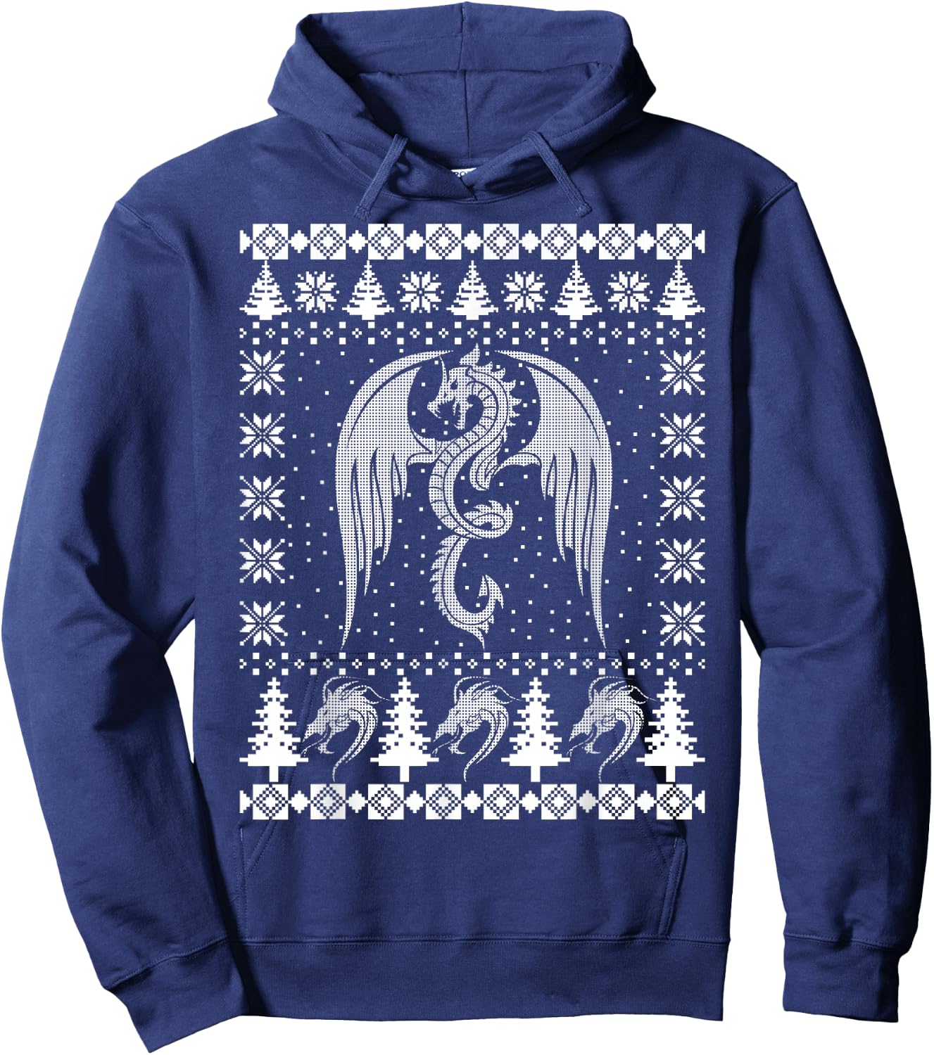 Dragon Ugly Christmas Fantasy Mystical Christmas Gift Hoodie - Hoodie | Navy