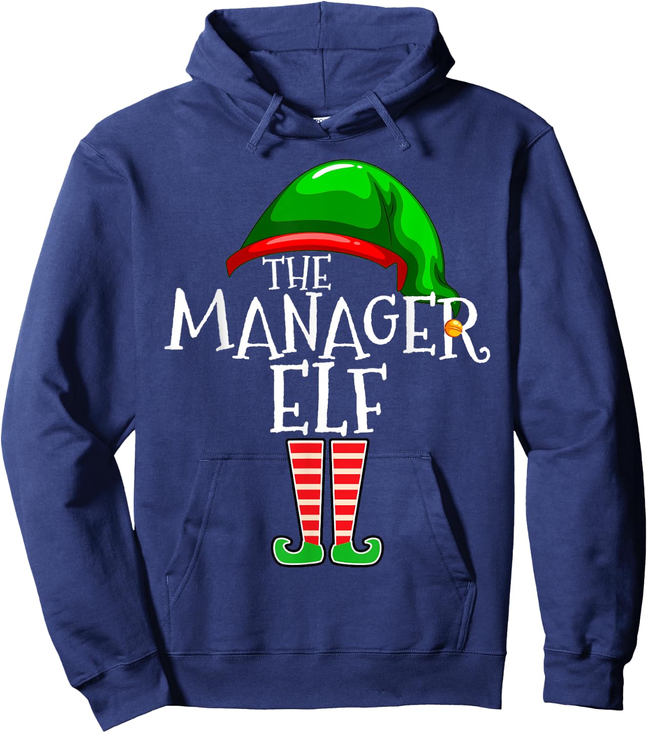 The Manager Elf Group Matching Family Christmas Gifts Boss Hoodie - Hoodie | Navy