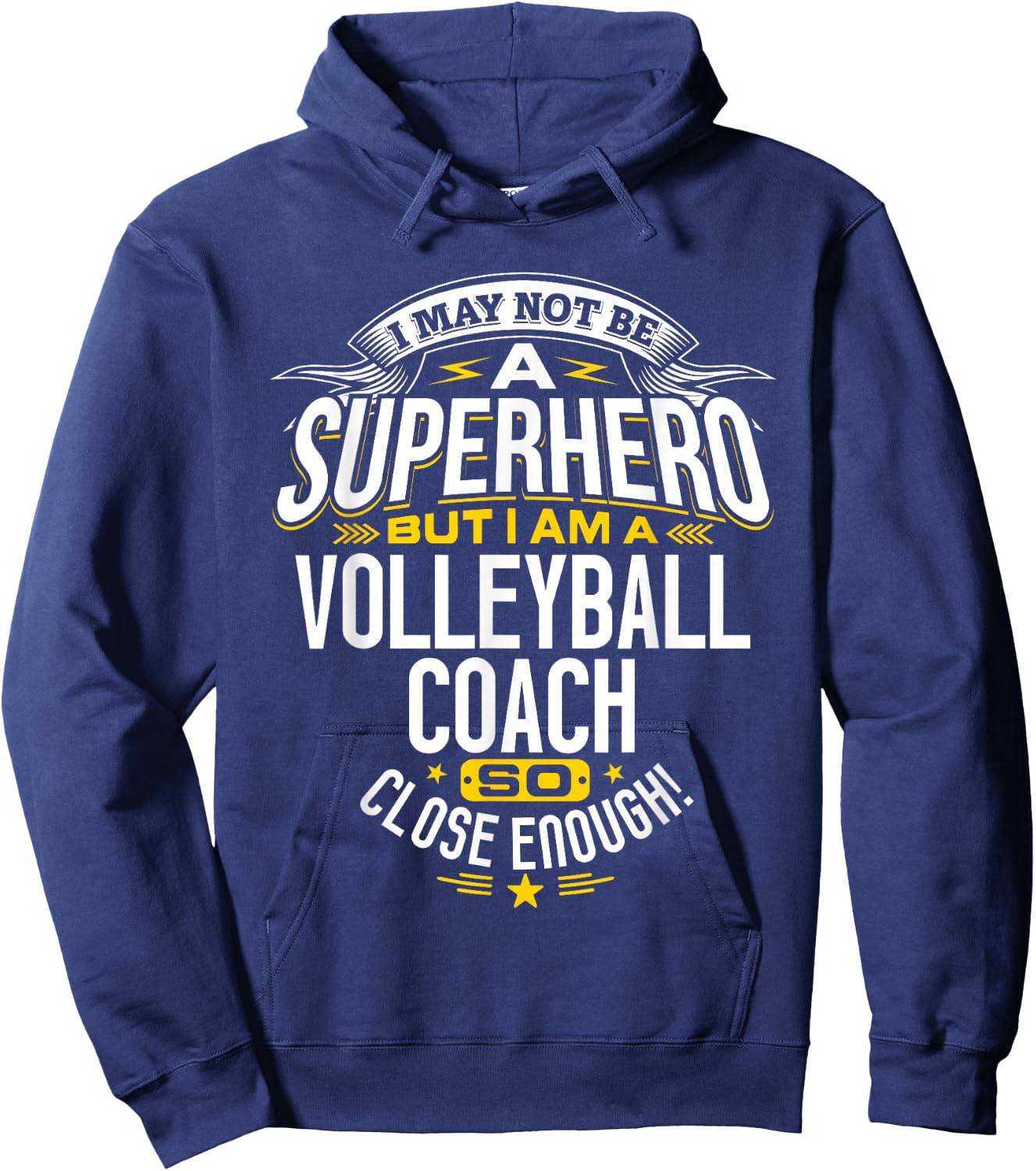 Volleyball Coach Gift Superhero Volleyball Shirt Hoodie - Hoodie | Navy