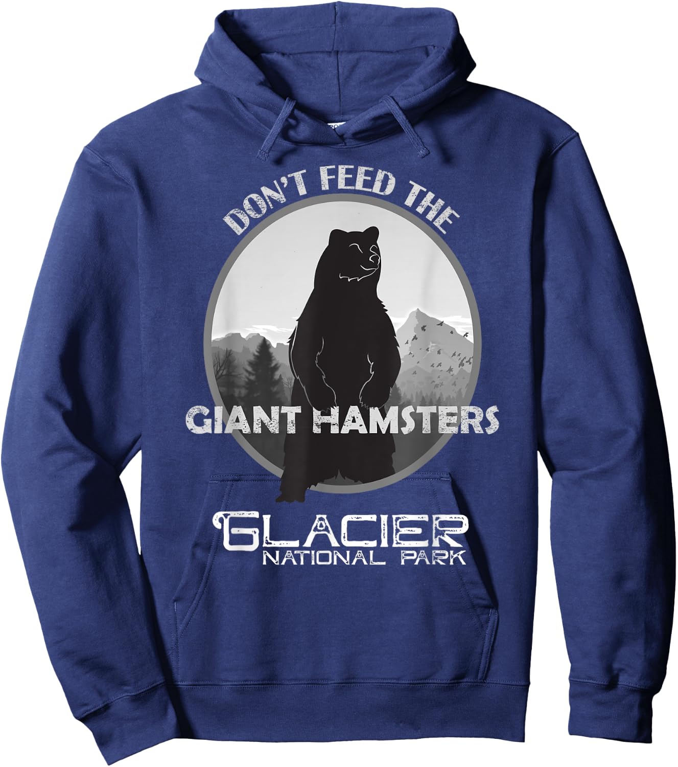 Funny Glacier National Park Grizzly Brown Bear Souvenir Gift Hoodie - Hoodie | Navy