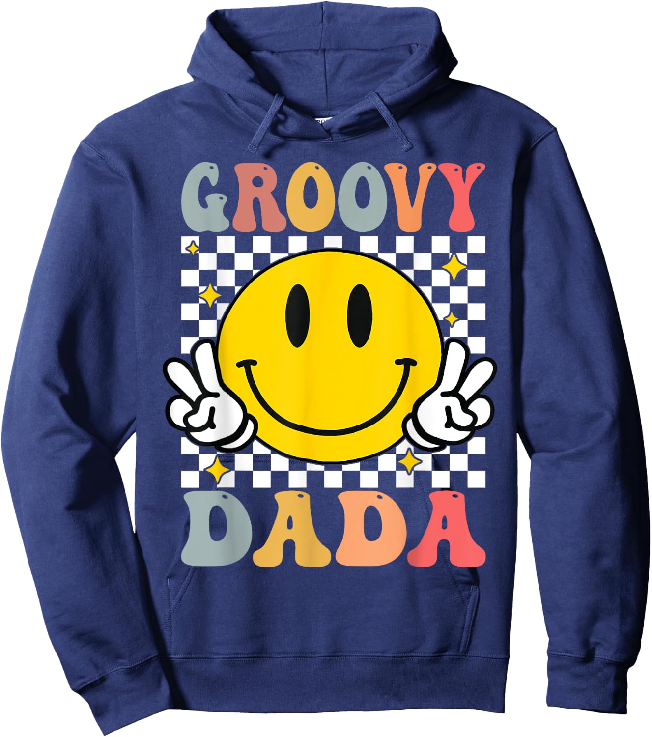 Groovy Dada Retro Dad Matching Family 1st Birthday Party Hoodie - Hoodie | Navy