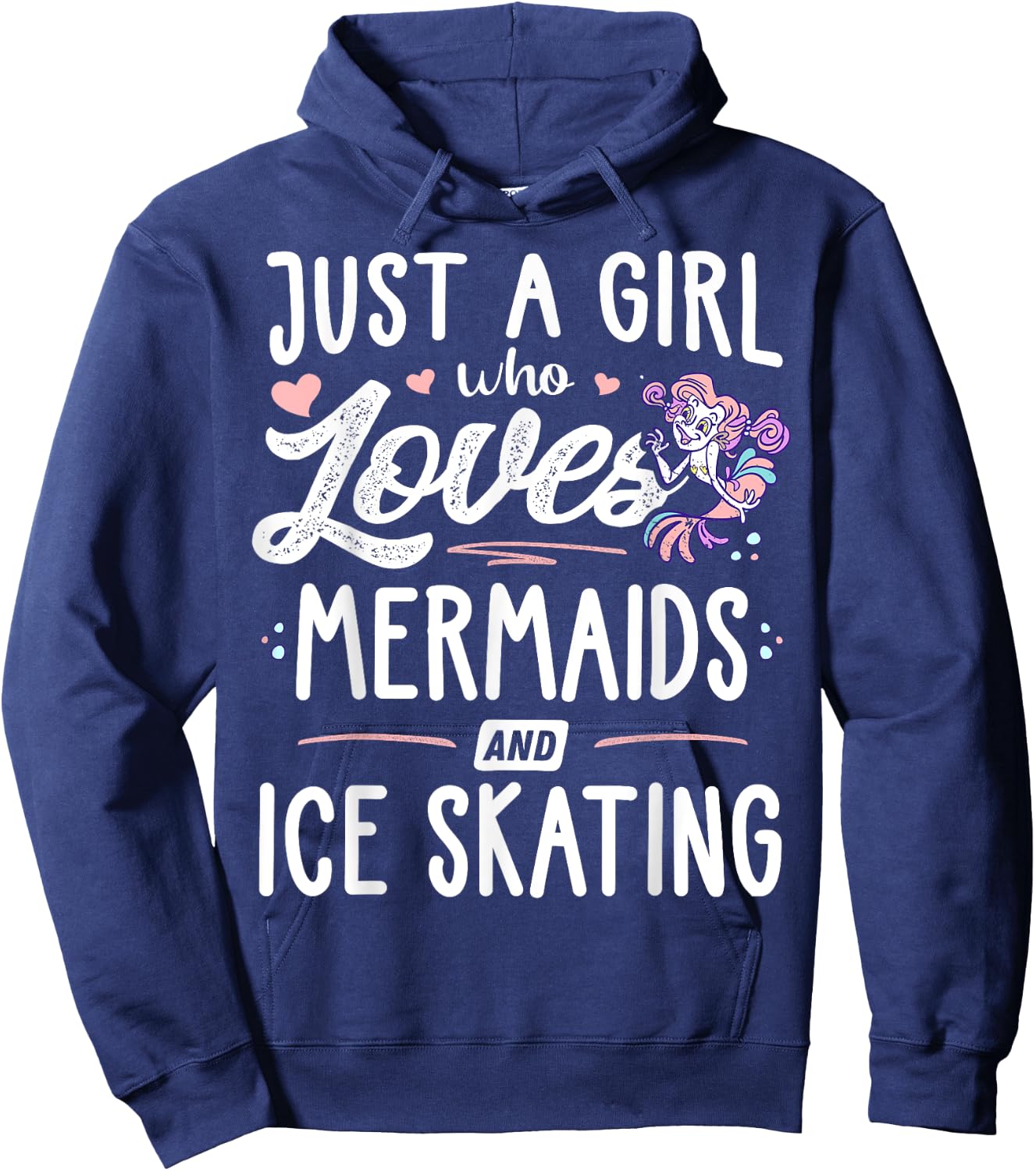 Just A Girl Who Loves Mermaids And Ice Skating Gift Women Hoodie - Hoodie | Navy