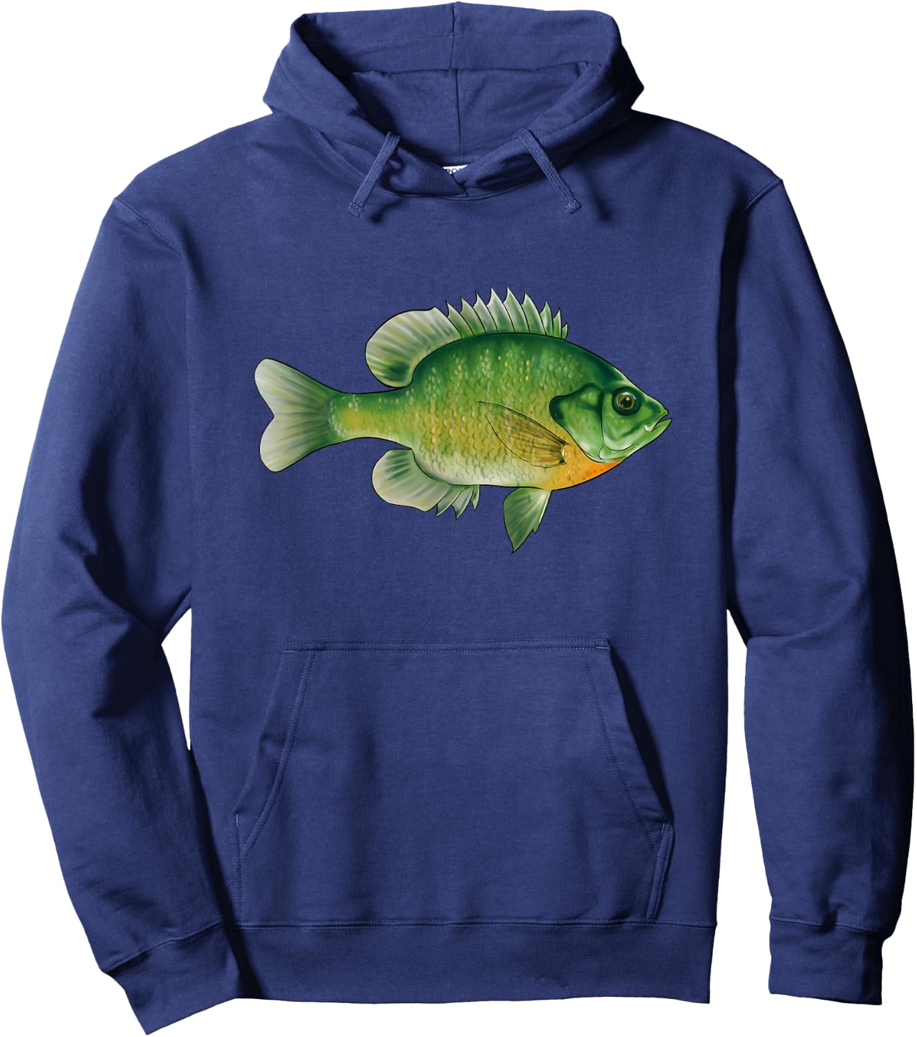 Bluegill Fishing Illustration Bream Freshwater Fish Graphic Hoodie - Hoodie | Navy