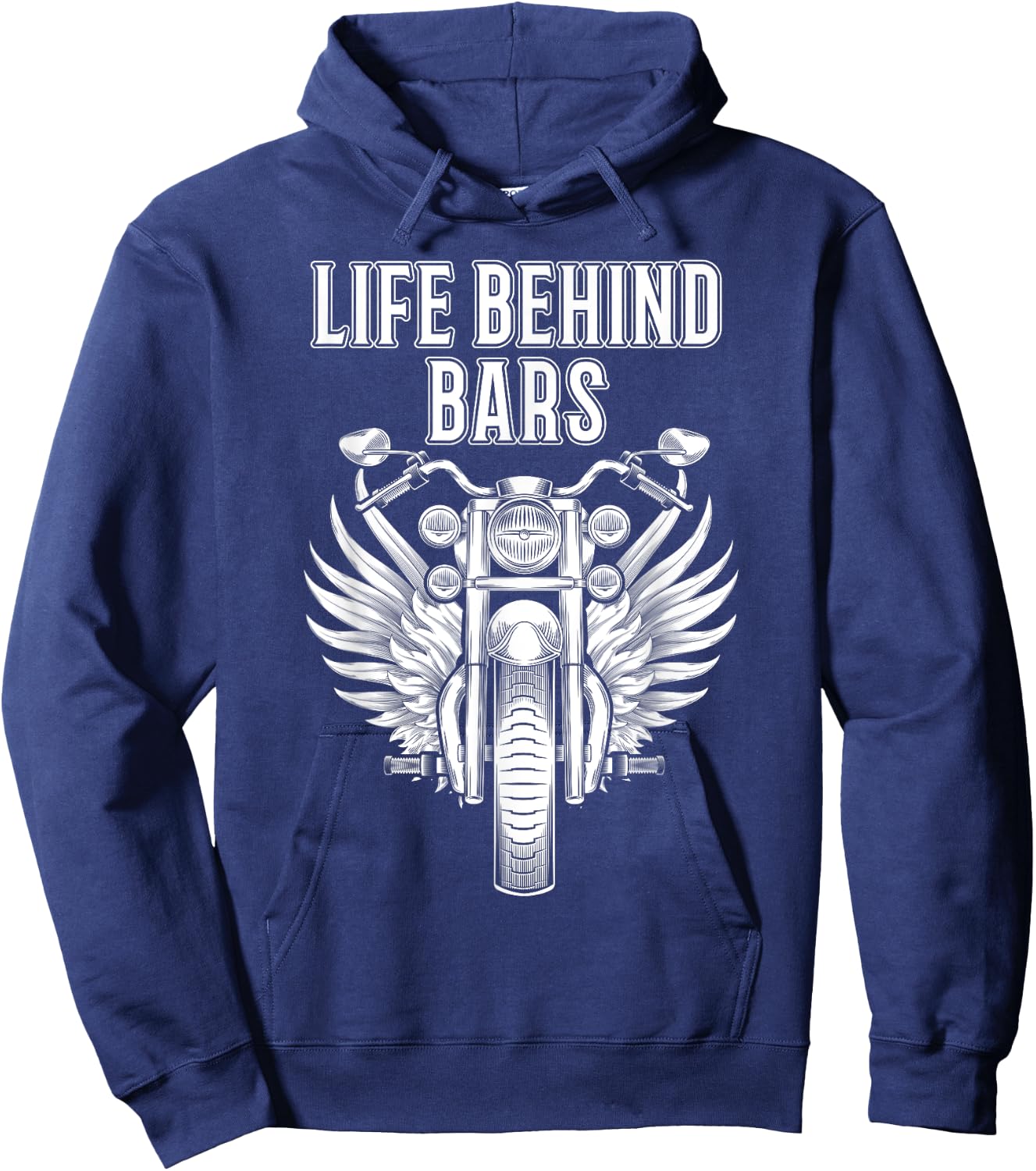 Motorcycle Shirts Funny Life Behind Bars Biker Men Dad Hoodie - Hoodie | Navy