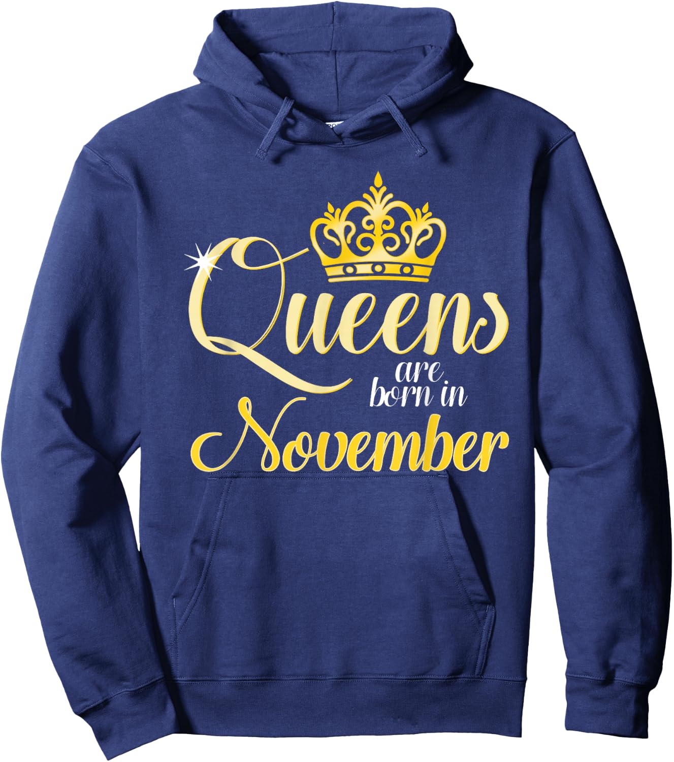 Queens Are Born In November Birth Month Gift Hoodie - Hoodie | Navy