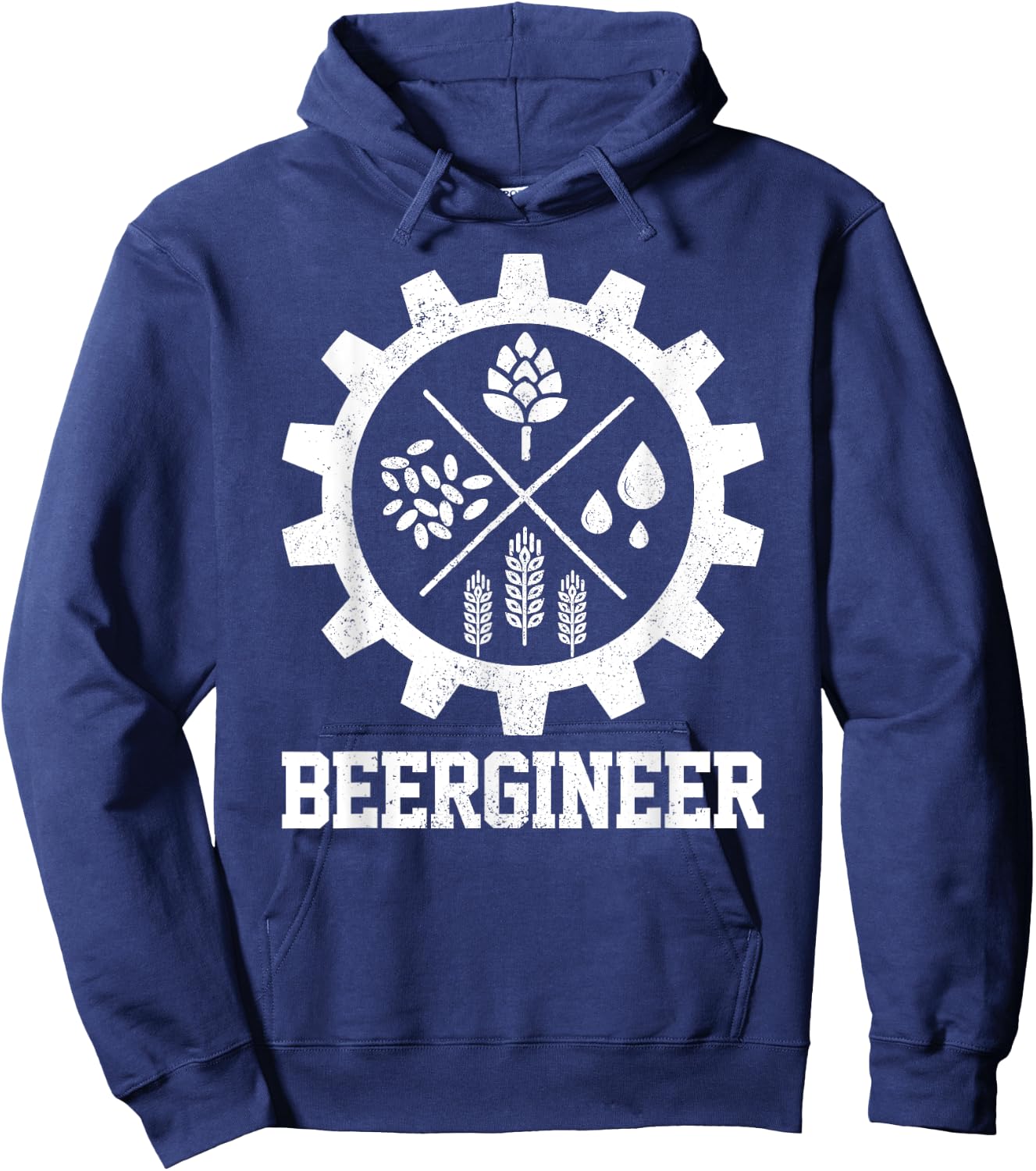 Beergineer Homebrew Home Brewing Craft Beer Brewer Gift Hoodie - Hoodie | Navy