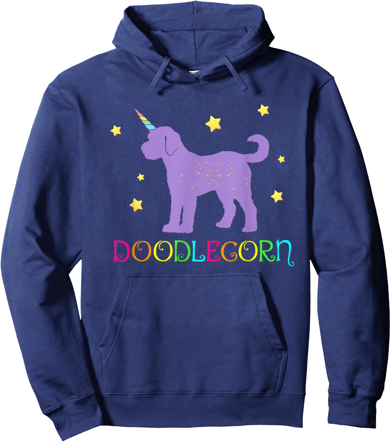 Doodlecorn Doodle Dog Unicorn Aussiedoodle Sheepadoodle Men Women Kids Hoodie - Hoodie | Navy