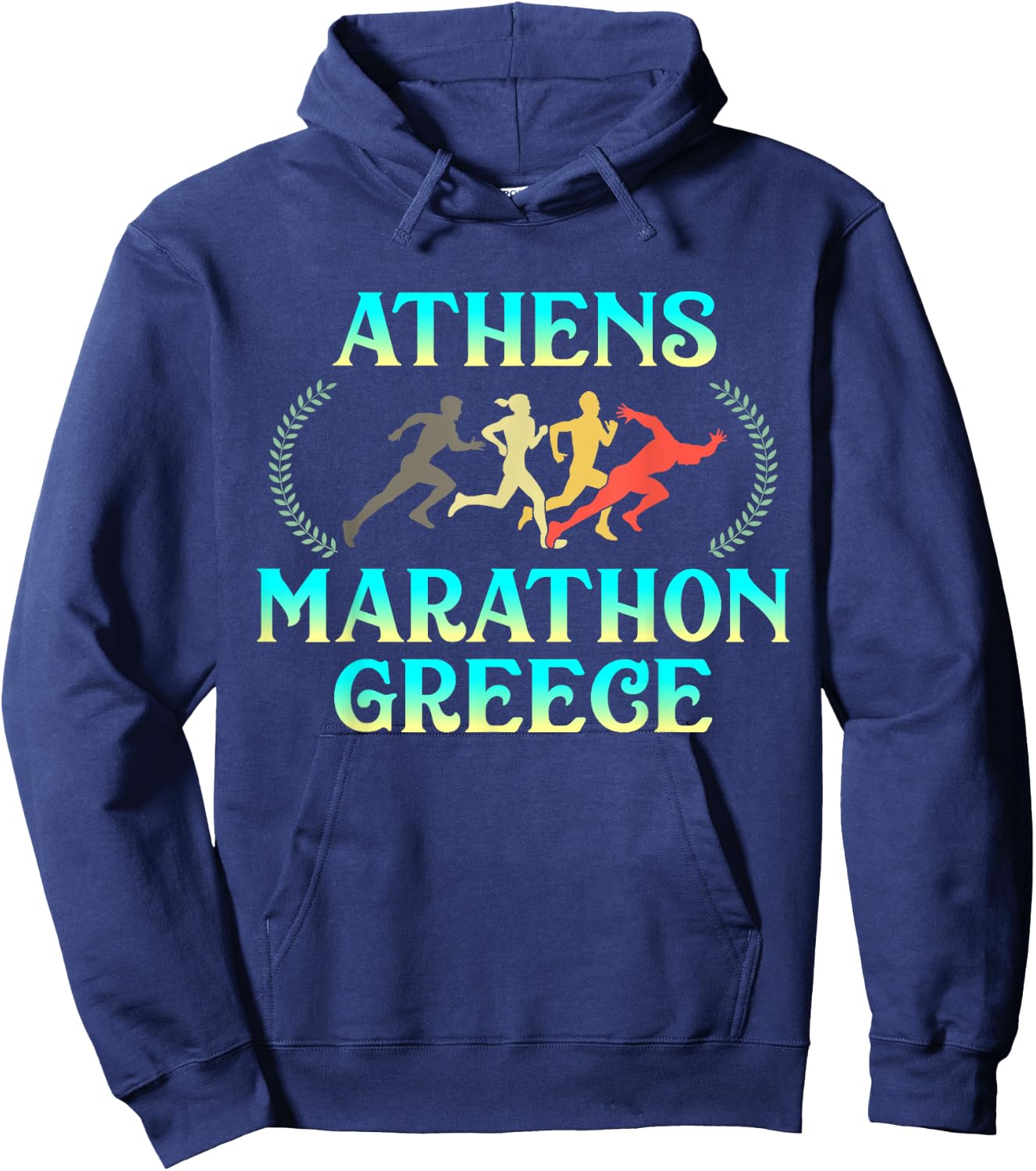 Athens Marathon Greece - Greek Running Training Acropolis Hoodie - Hoodie | Navy
