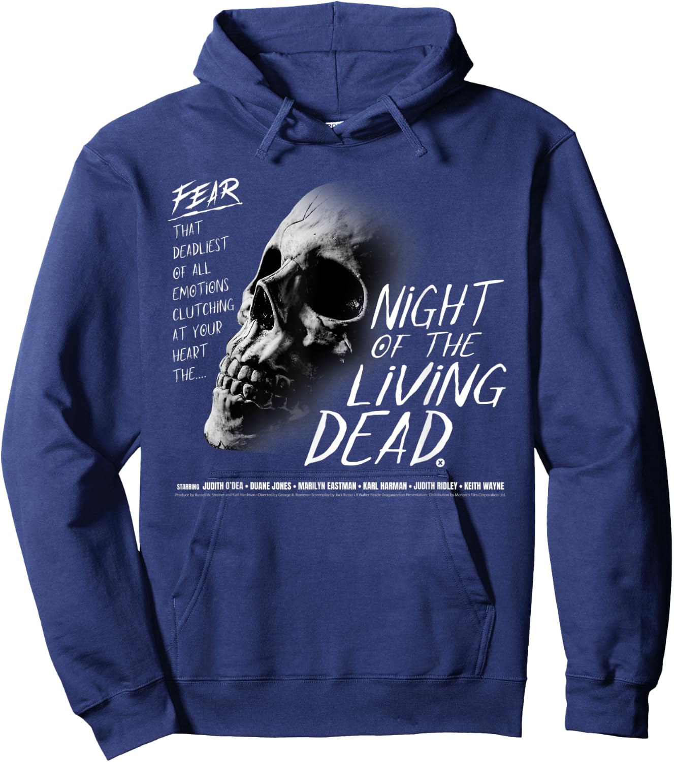 Classic Vintage Retro Zombie Movie Poster Hoodie - Hoodie | Navy