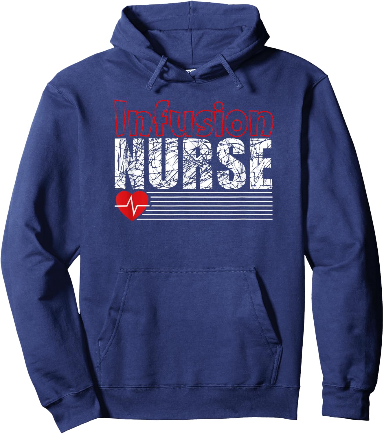 Infusion Nurse IV Therapy Nurse Grunge Shirt Hoodie - Hoodie | Navy