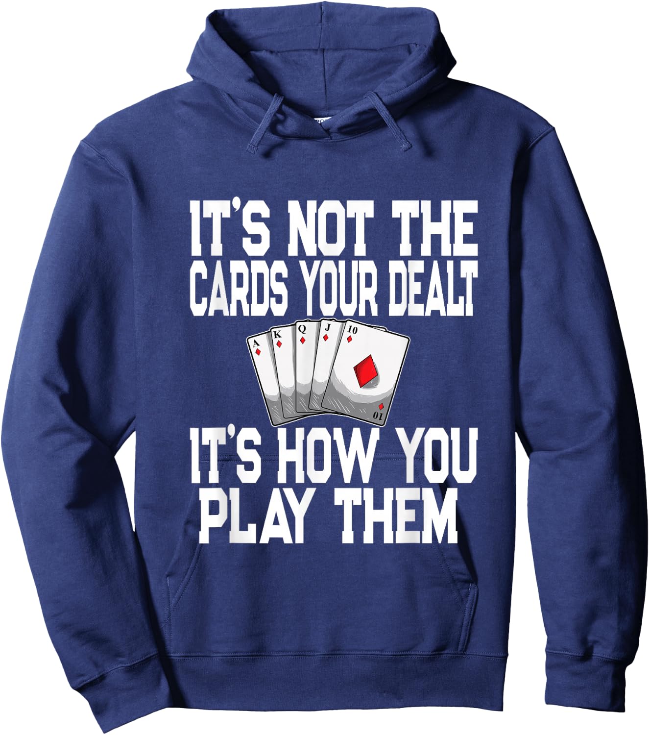 Pinochle Playing Cards Novelty Quote - Poker Card Player Hoodie - Hoodie | Navy