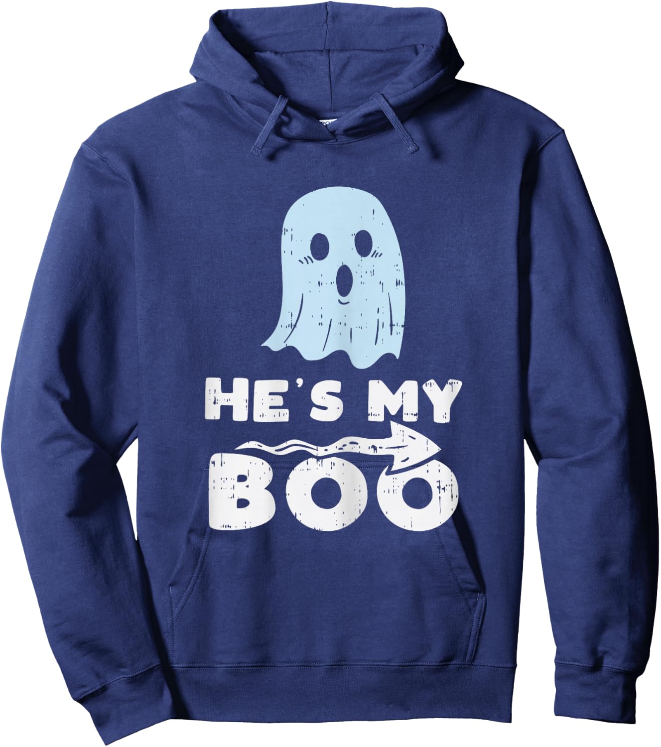 Hes My Boo Cute Matching Couple Halloween Costume Girlfriend Hoodie - Hoodie | Navy