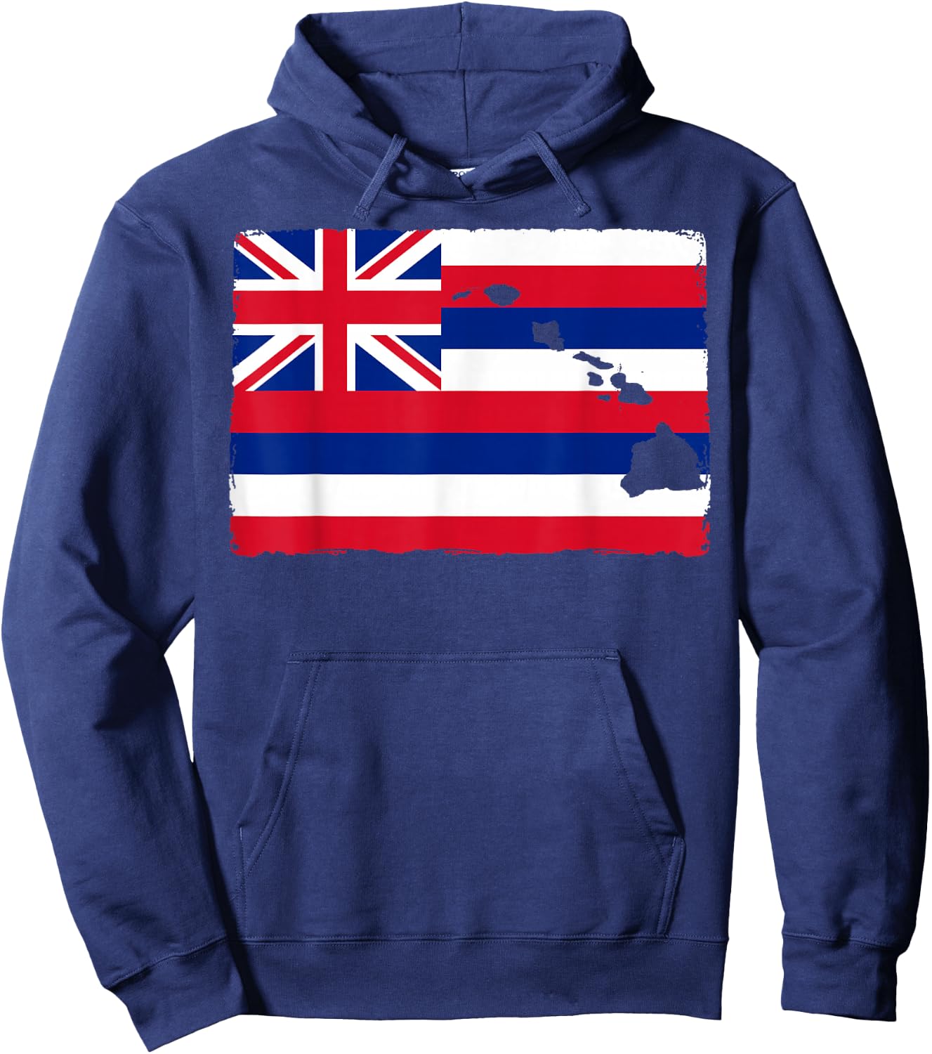 Hawai'i The Aloha State Flag by Hawaii Nei All Day Hoodie - Hoodie | Navy