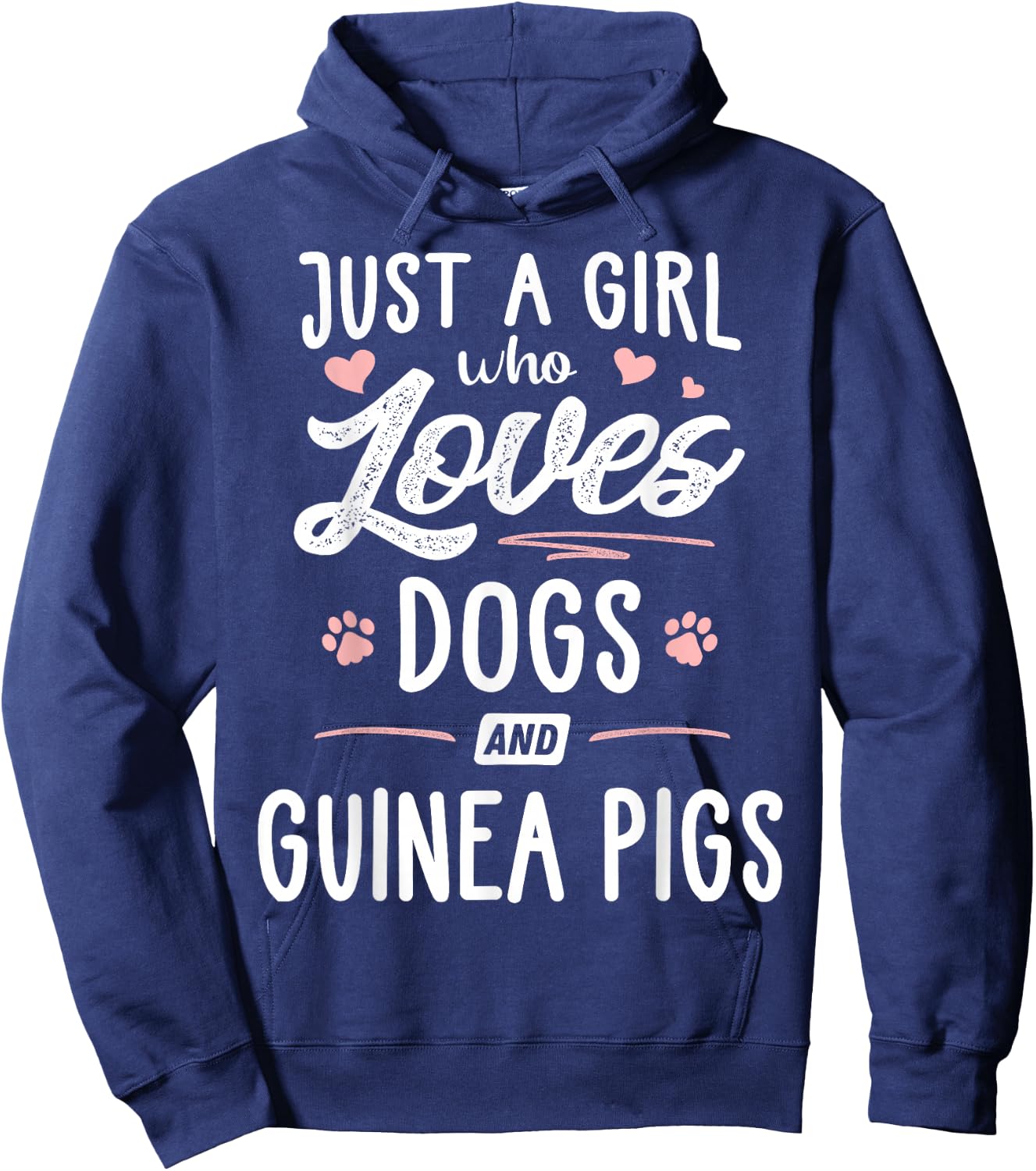 Just A Girl Who Loves Dogs And Guinea Pigs Gift Dog Lover Hoodie - Hoodie | Navy