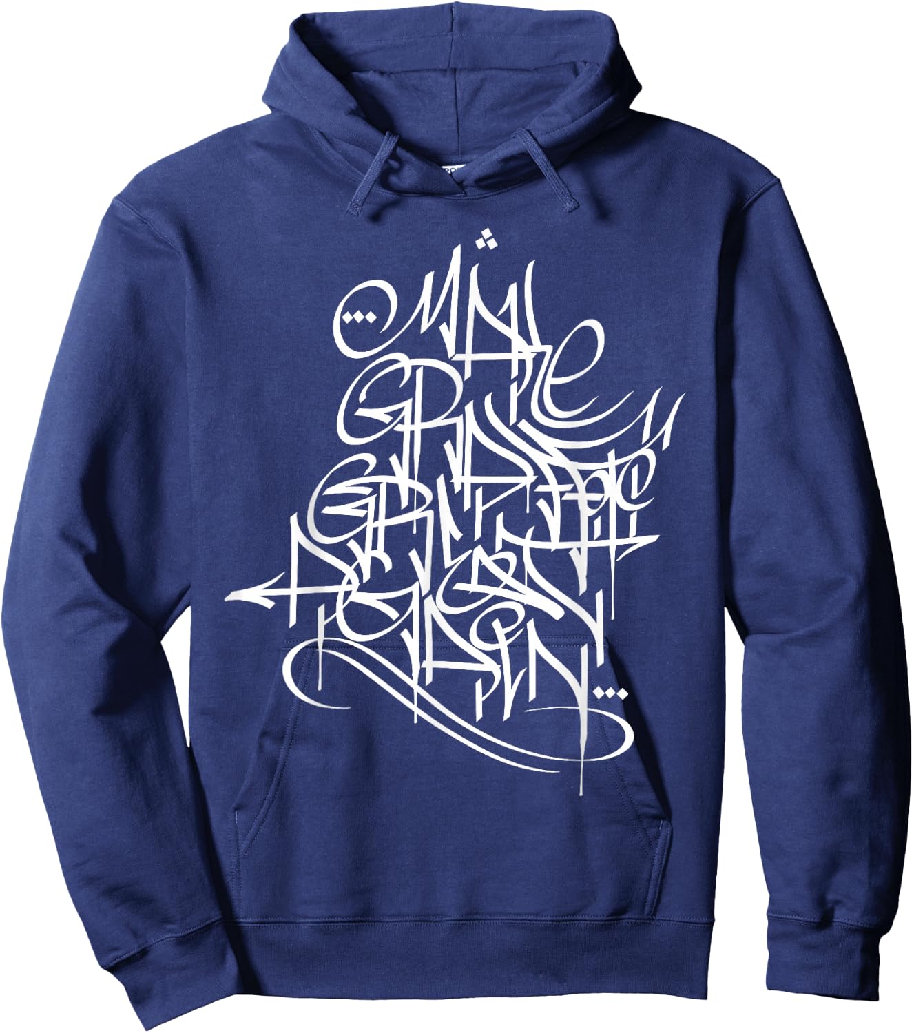 Make Graffiti Great Again - White Handstyle Tag Shirt Hoodie - Hoodie | Navy