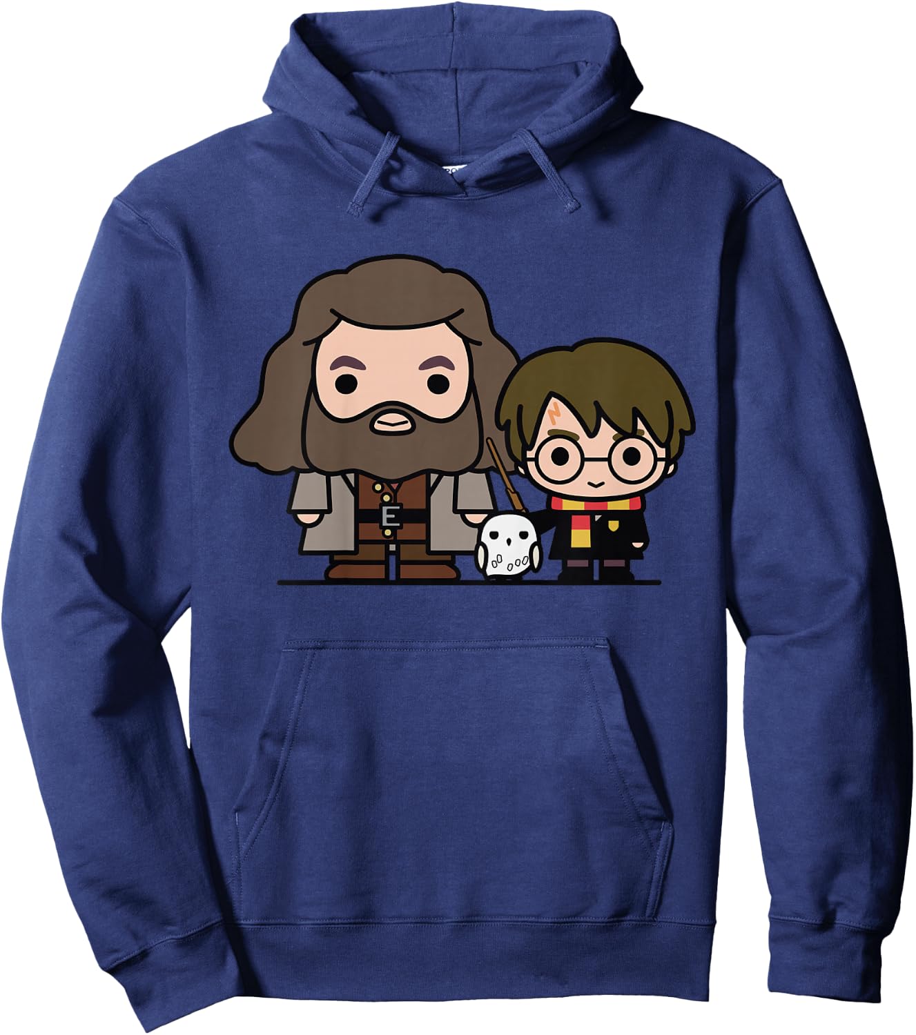 Kids Harry Potter Hagrid Hedwig and Harry Cute Cartoon Hoodie - Hoodie | Navy