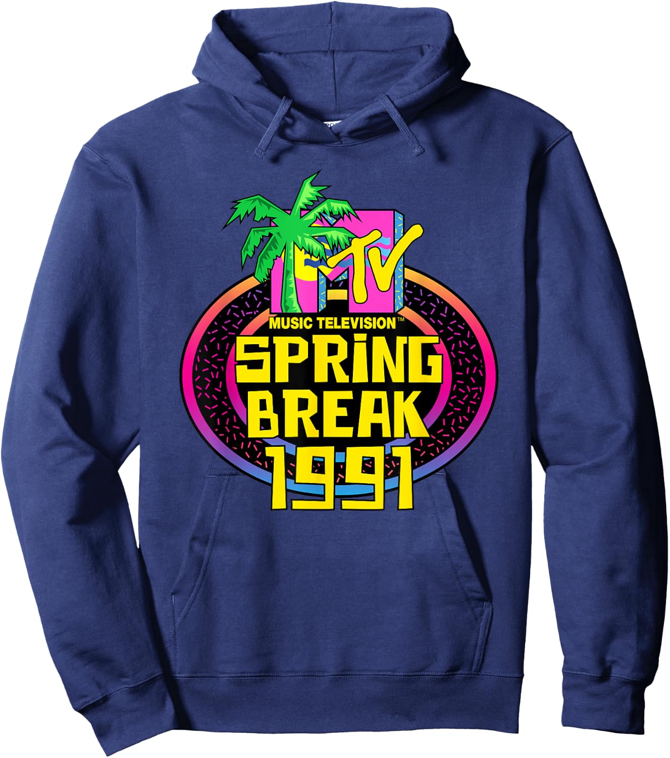 MTV Spring Break 1991 Classic Logo Hoodie - Hoodie | Navy