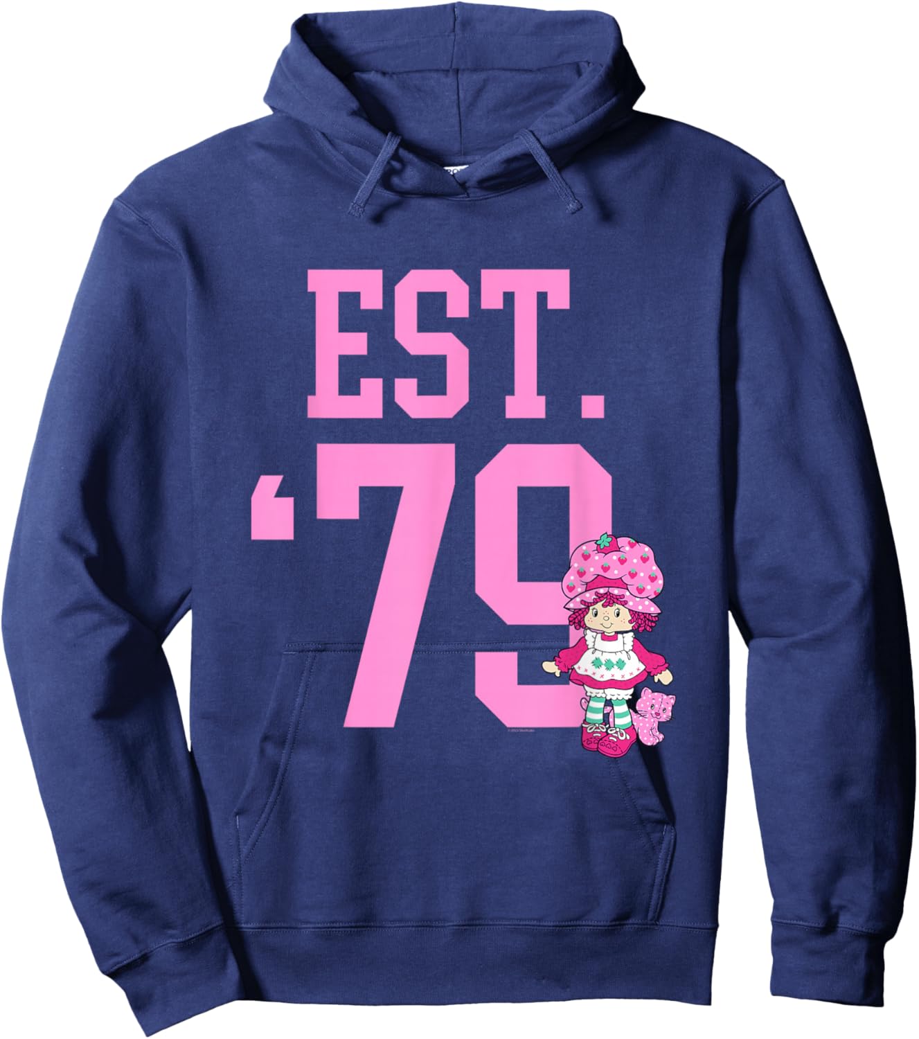 Strawberry Shortcake Vintage Collegiate Varsity Est 79 Hoodie - Hoodie | Navy