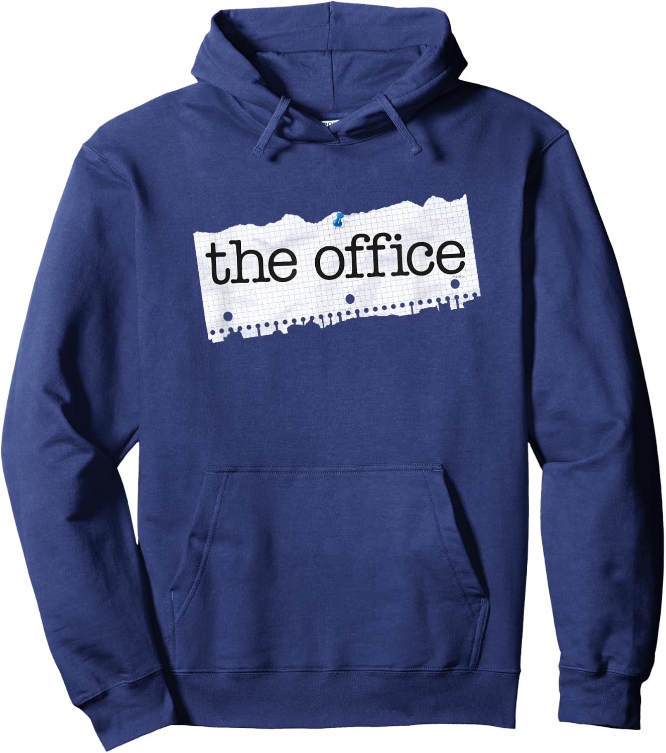 NBC The Office Paper Logo Standard - -Adults, Blue, Small, Short Sleeve Hoodie - Hoodie | Navy