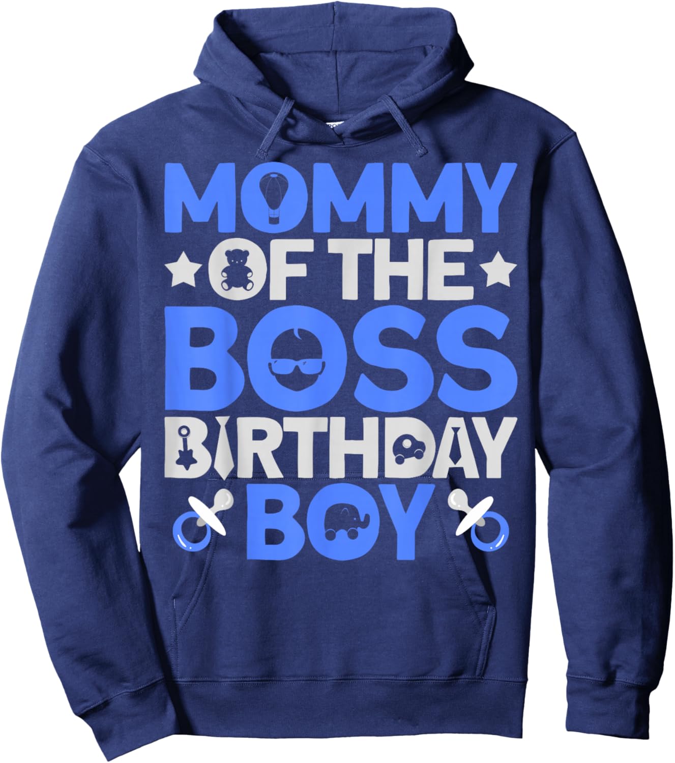 Mommy of The Boss Birthday Party Outfit Like A Boss Mommy Hoodie - Hoodie | Navy