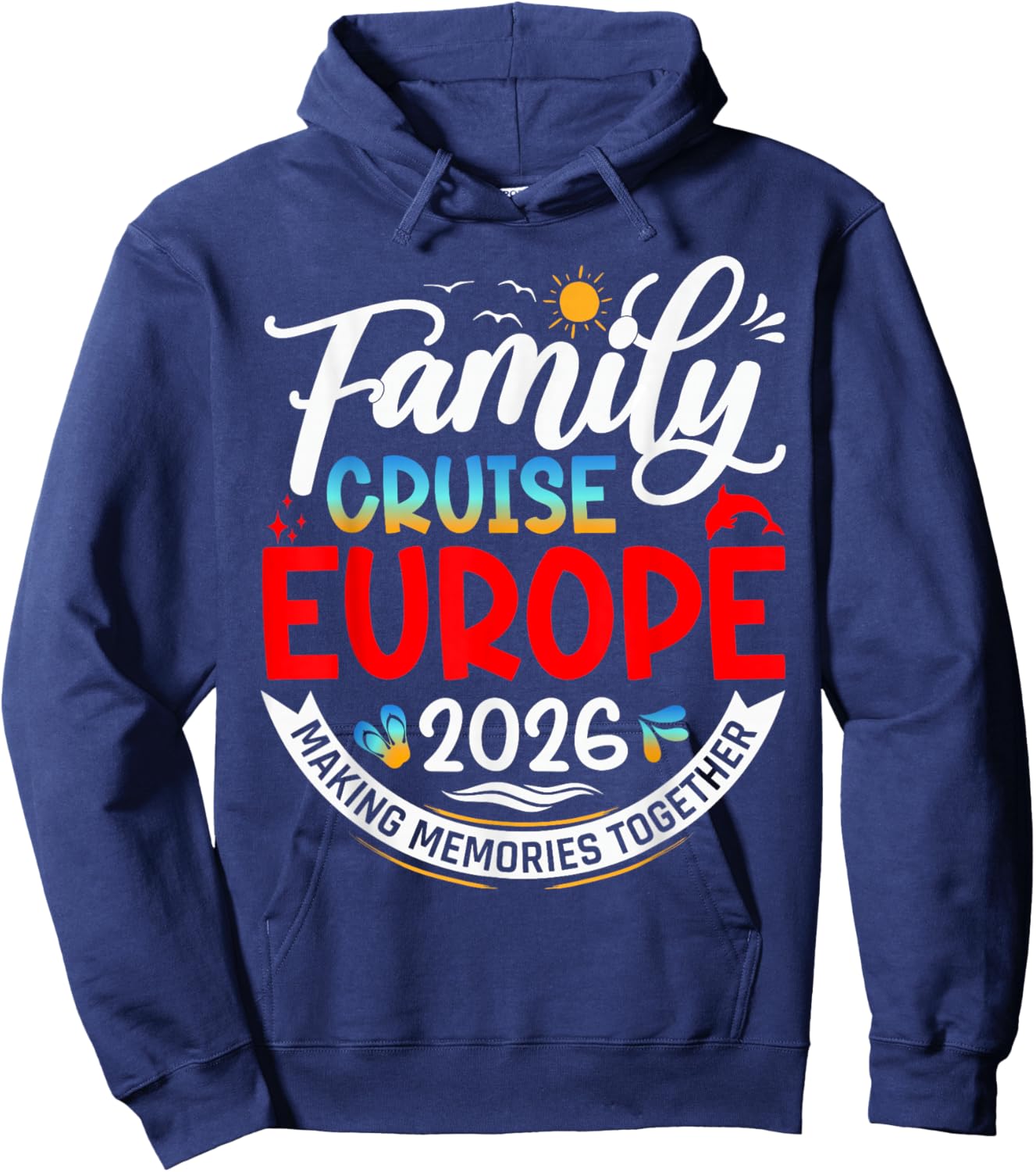 Family Cruise Europe 2026 Summer Matching Vacation 2026 Hoodie - Hoodie | Navy