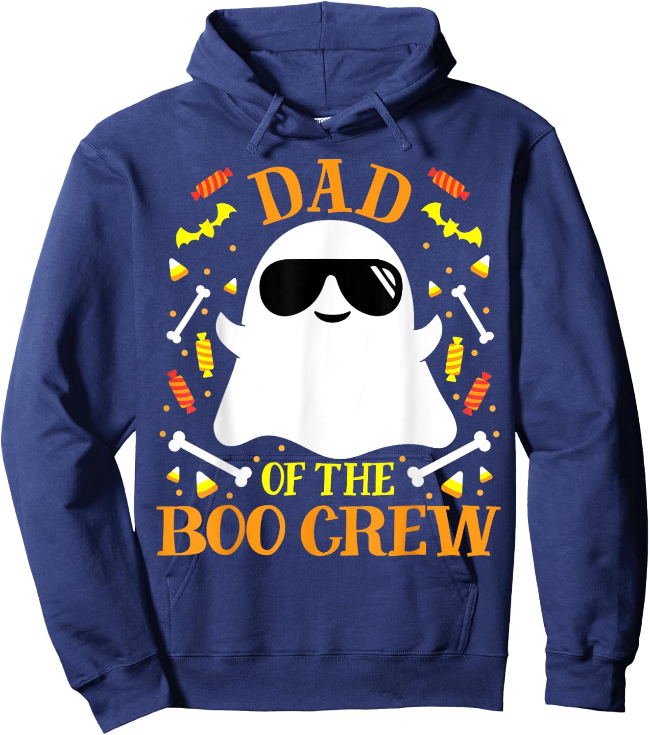 Dad Boo Crew Ghost Matching Family Set Group Men's Halloween Hoodie - Hoodie | Navy