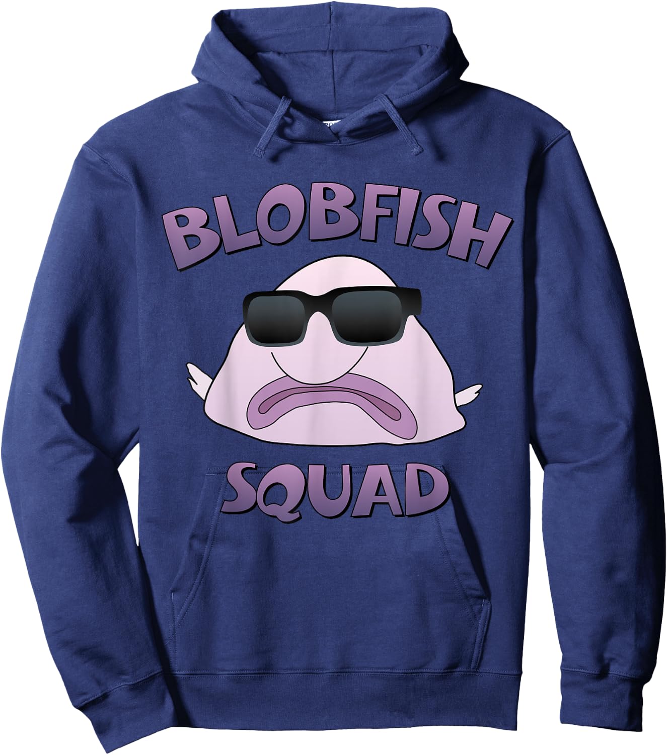 BLOBFISH SQUAD SUNGLASSES , Funny Blob Fish Shirt Hoodie - Hoodie | Navy