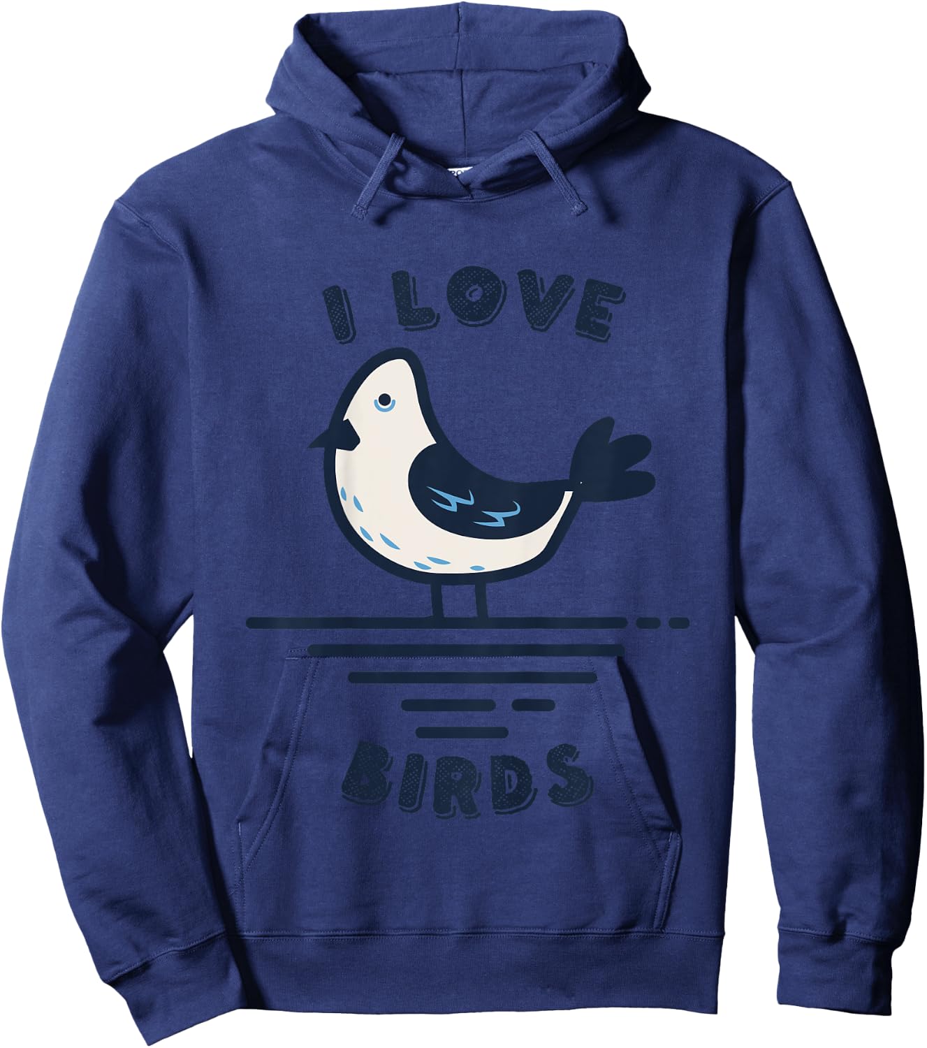 I Love Birds Hoodie - Hoodie | Navy
