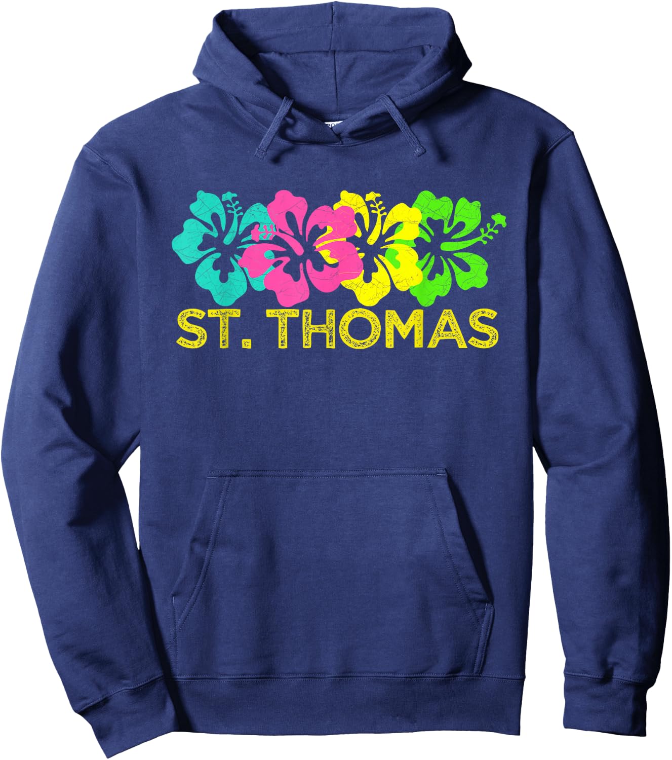 St. Thomas Tropical Beach /St. Thomas Travel Surf Hoodie - Hoodie | Navy