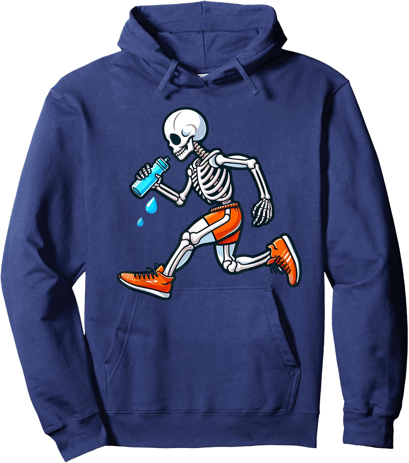 Running Skeleton Halloween Costume Spooky Runners Lover Hoodie - Hoodie | Navy