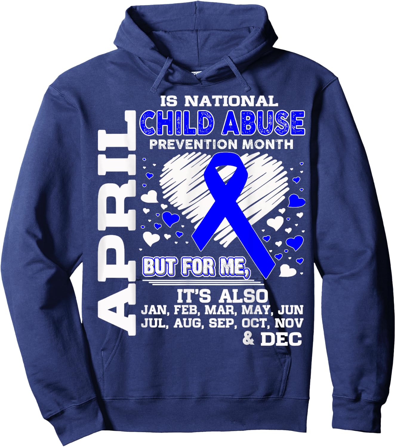 April is National Child Abuse Prevention Month Shirt Hoodie - Hoodie | Navy