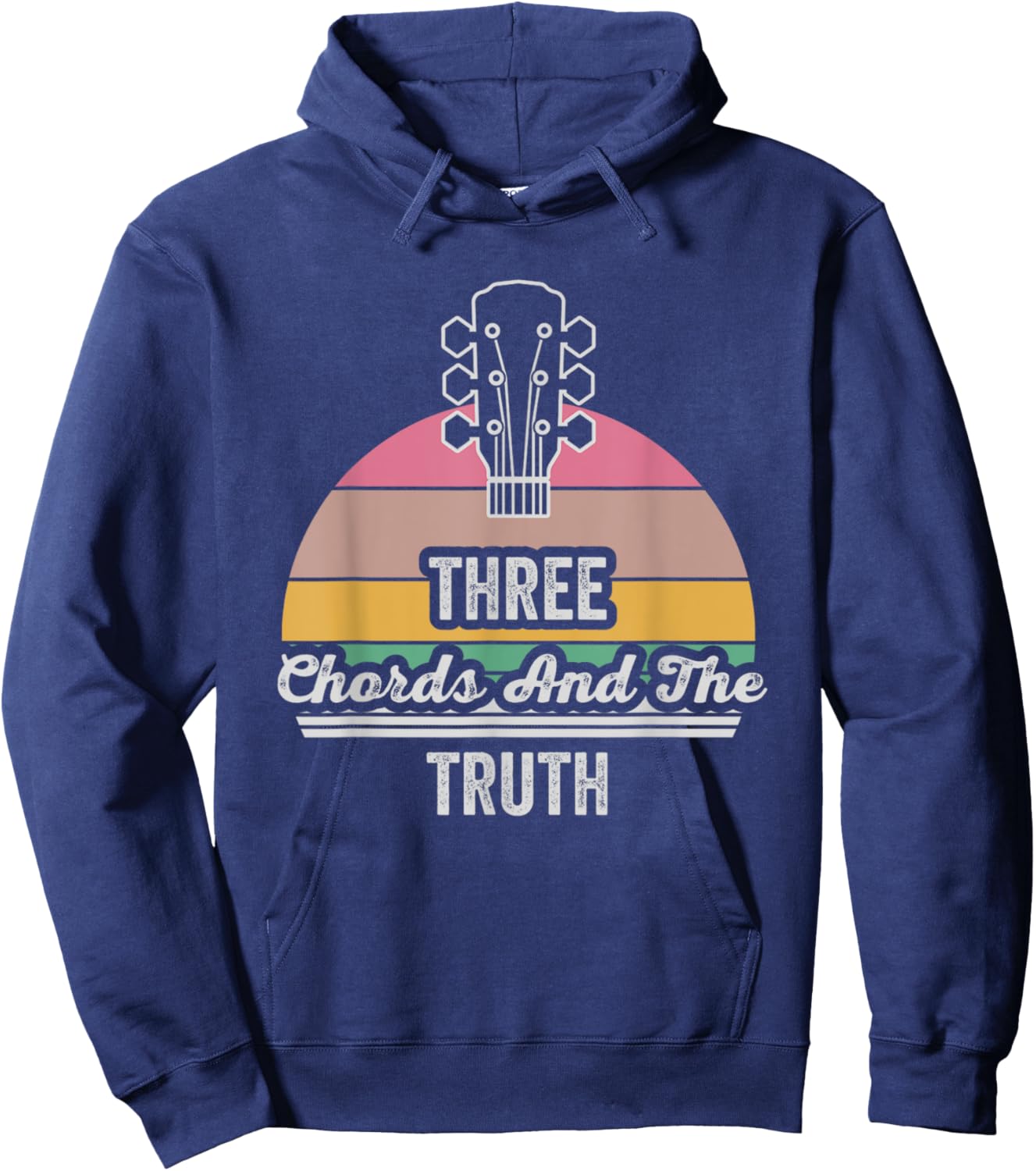 Three Chords And The Truth Guitar Hoodie - Hoodie | Navy