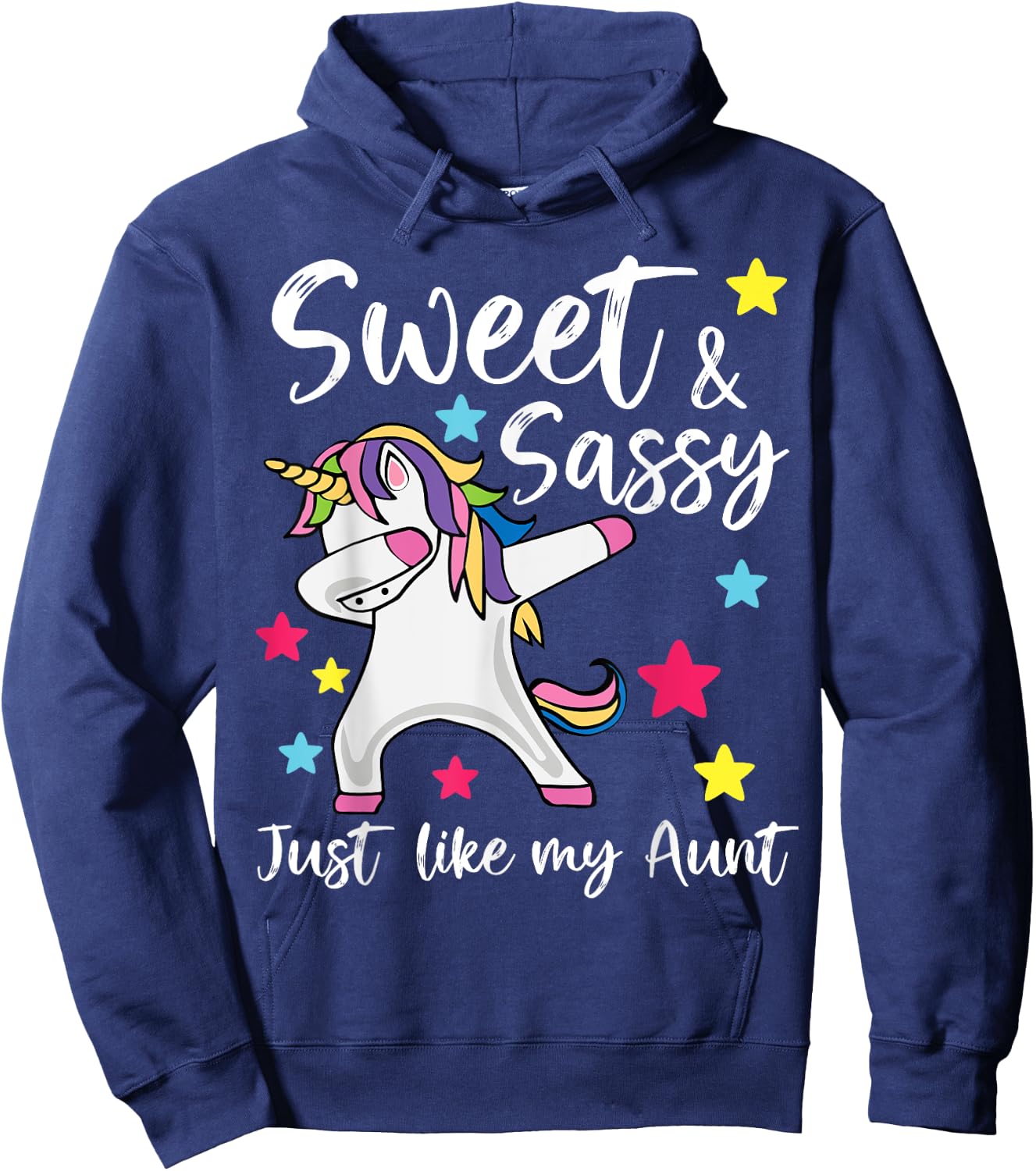 Sassy Like My Aunt Unicorn Cute Matching Aunt Hoodie - Hoodie | Navy