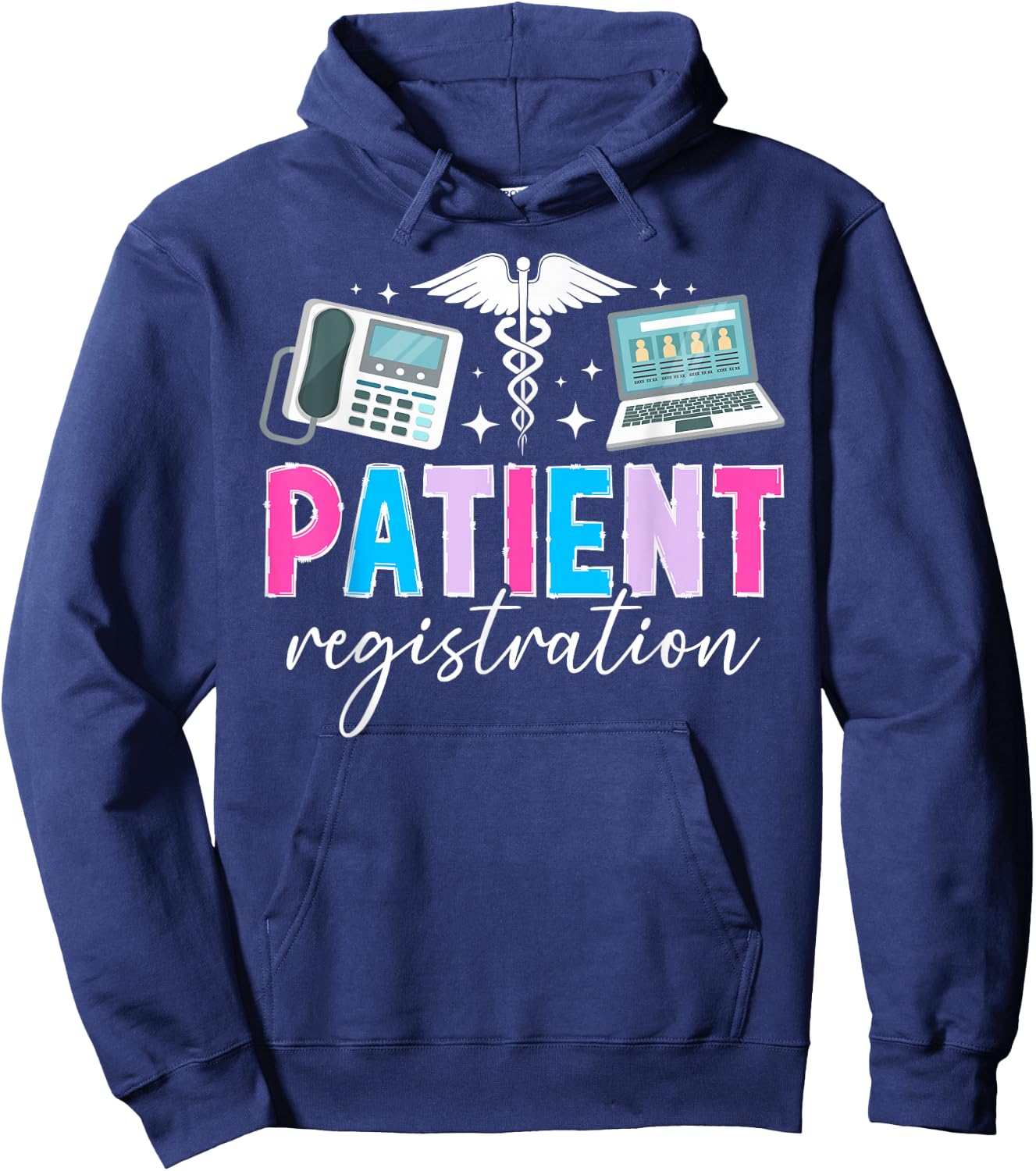 Patient Registration Clerk Patient Registrar Hoodie - Hoodie | Navy